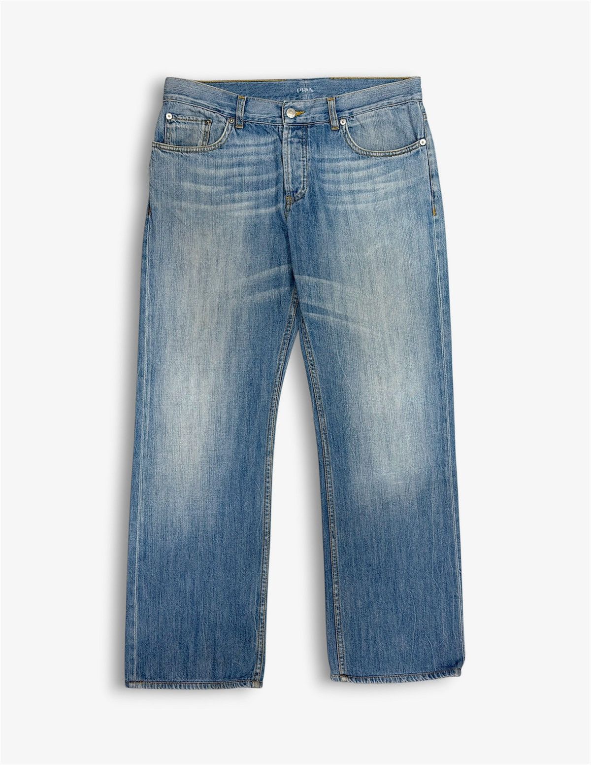 Prada PRADA SS 2008 Flared Distressed Blue Denim Jeans Nettspend Size US 34 / EU 50 - 4 Thumbnail