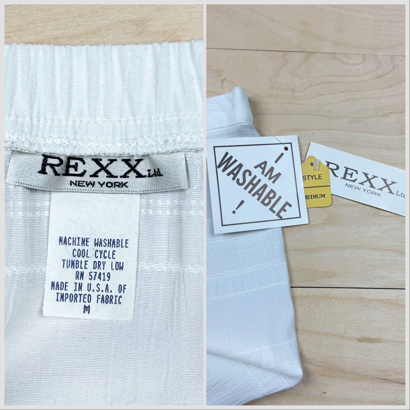 Vintage 80s Off White High Waist Button Front Maxi Skirt with Slits Size 29" - 5 Thumbnail