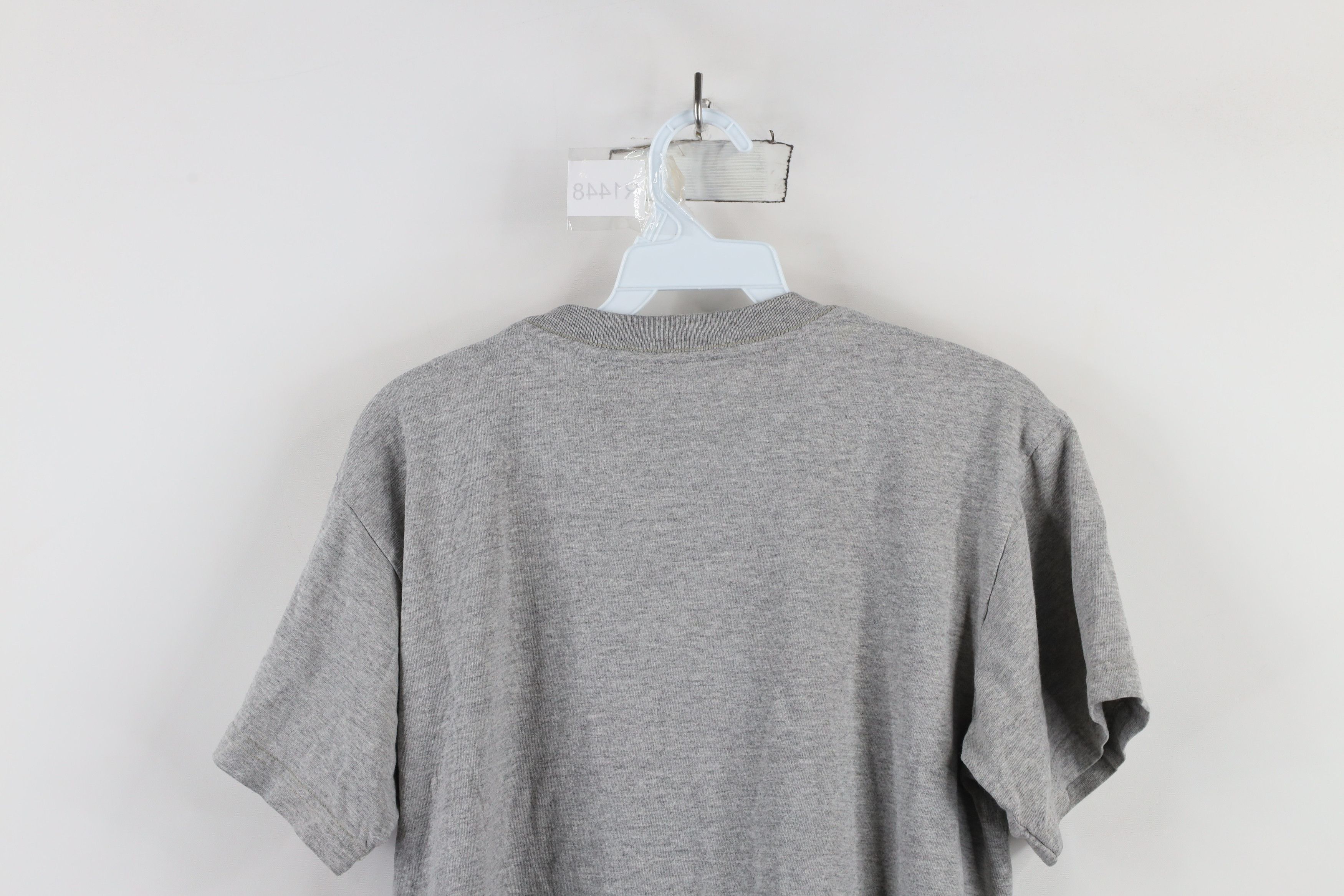Nike × Vintage Vintage 90s Nike Travis Scott Mini Swoosh T-Shirt Gray Size US S / EU 44-46 / 1 - 13 Thumbnail
