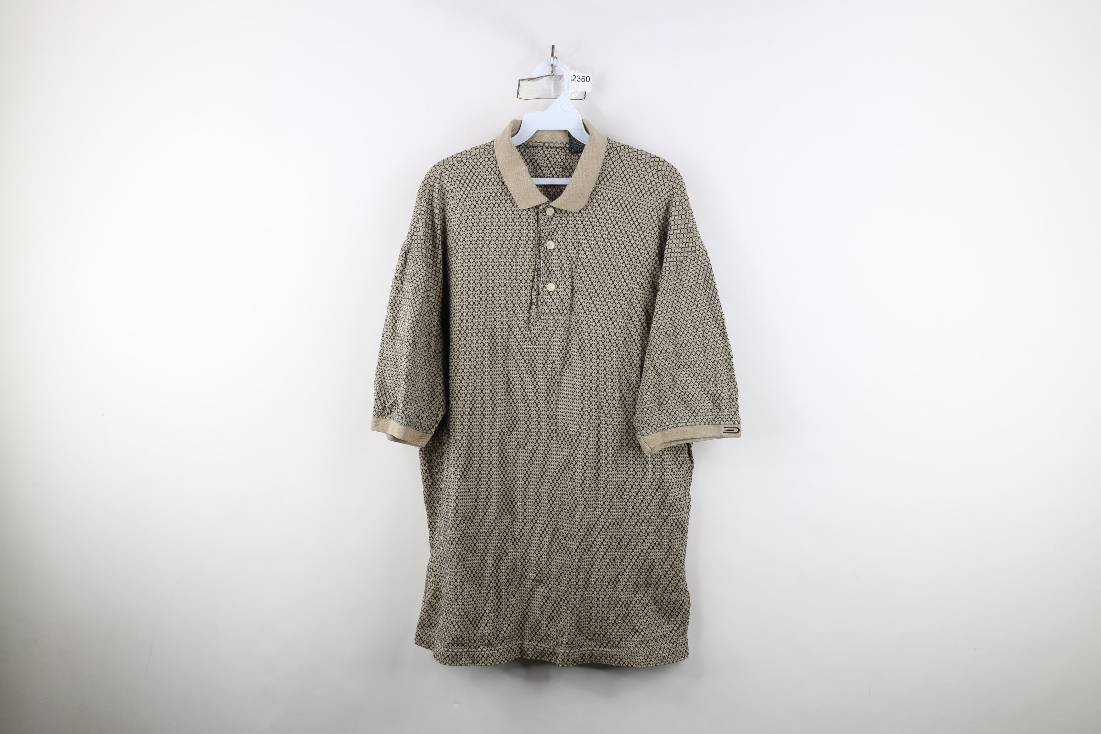 Vintage Vintage 90s Streetwear Diamond Baggy Fit Golf Polo Shirt Size US L / EU 52-54 / 3 - 1 Thumbnail
