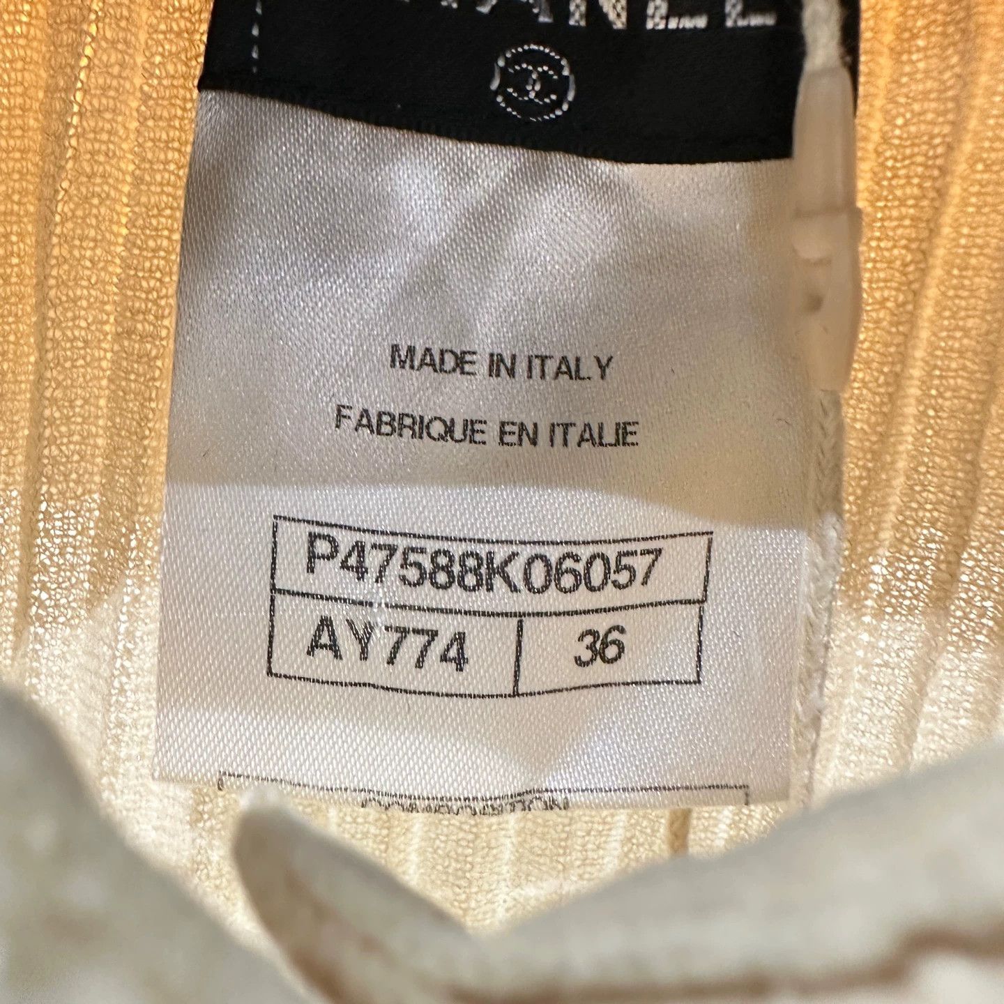 Chanel Chanel apr122 doll collar sleeveless shirt viscose 36 Size XS / US 0-2 / IT 36-38 - 4 Thumbnail