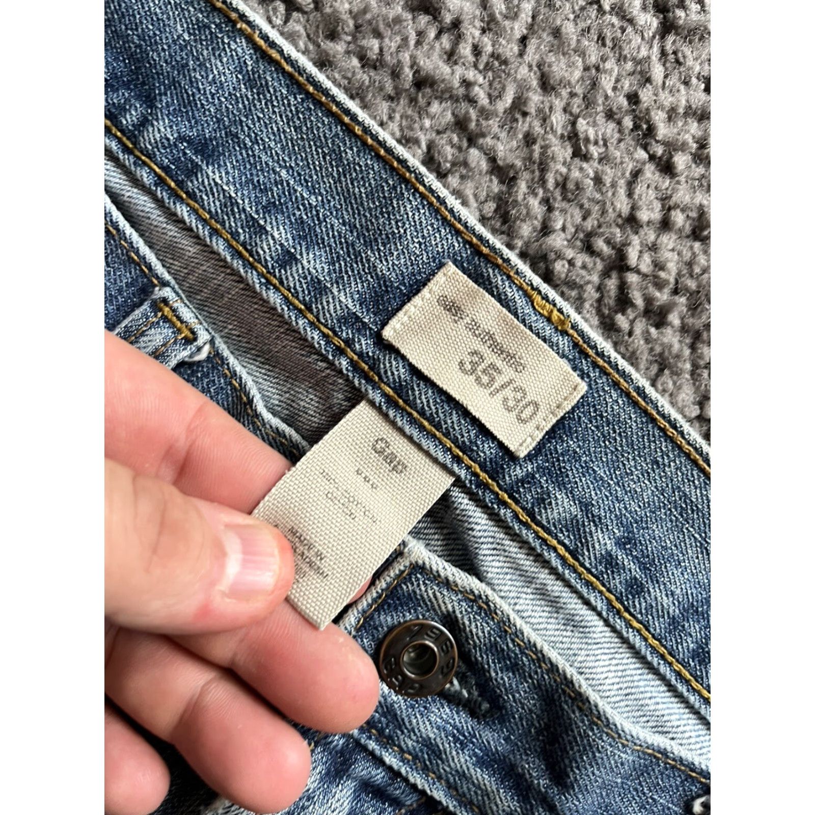 Gap GAP Men's Straight Leg Jeans Size 35x30 Blue Regular Size US 35 - 5 Thumbnail