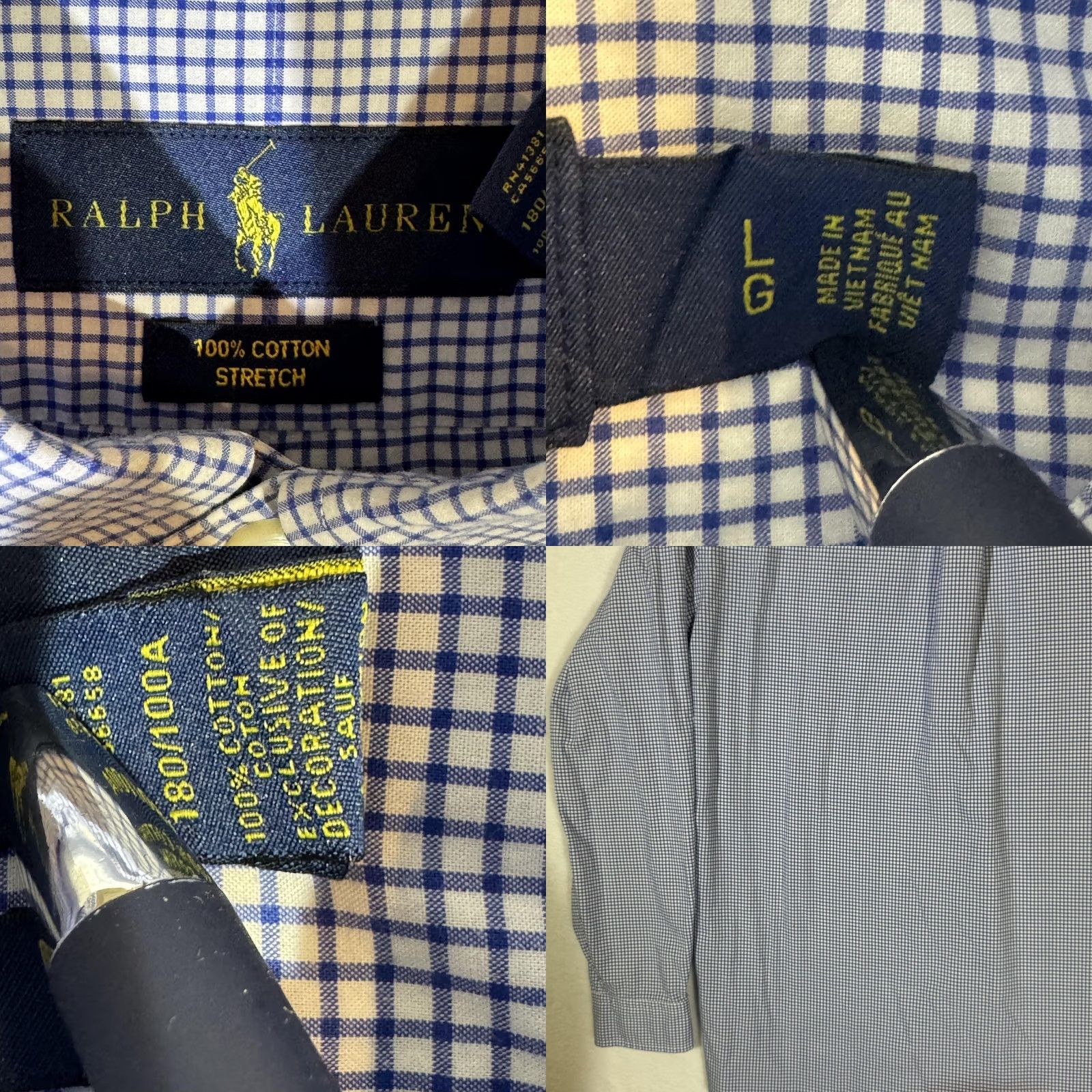 Ralph Lauren Ralph Lauren Shirt Mens XL Blue White Gingham Button Down Long Sleeve Stretch Size US L / EU 52-54 / 3 - 8 Thumbnail