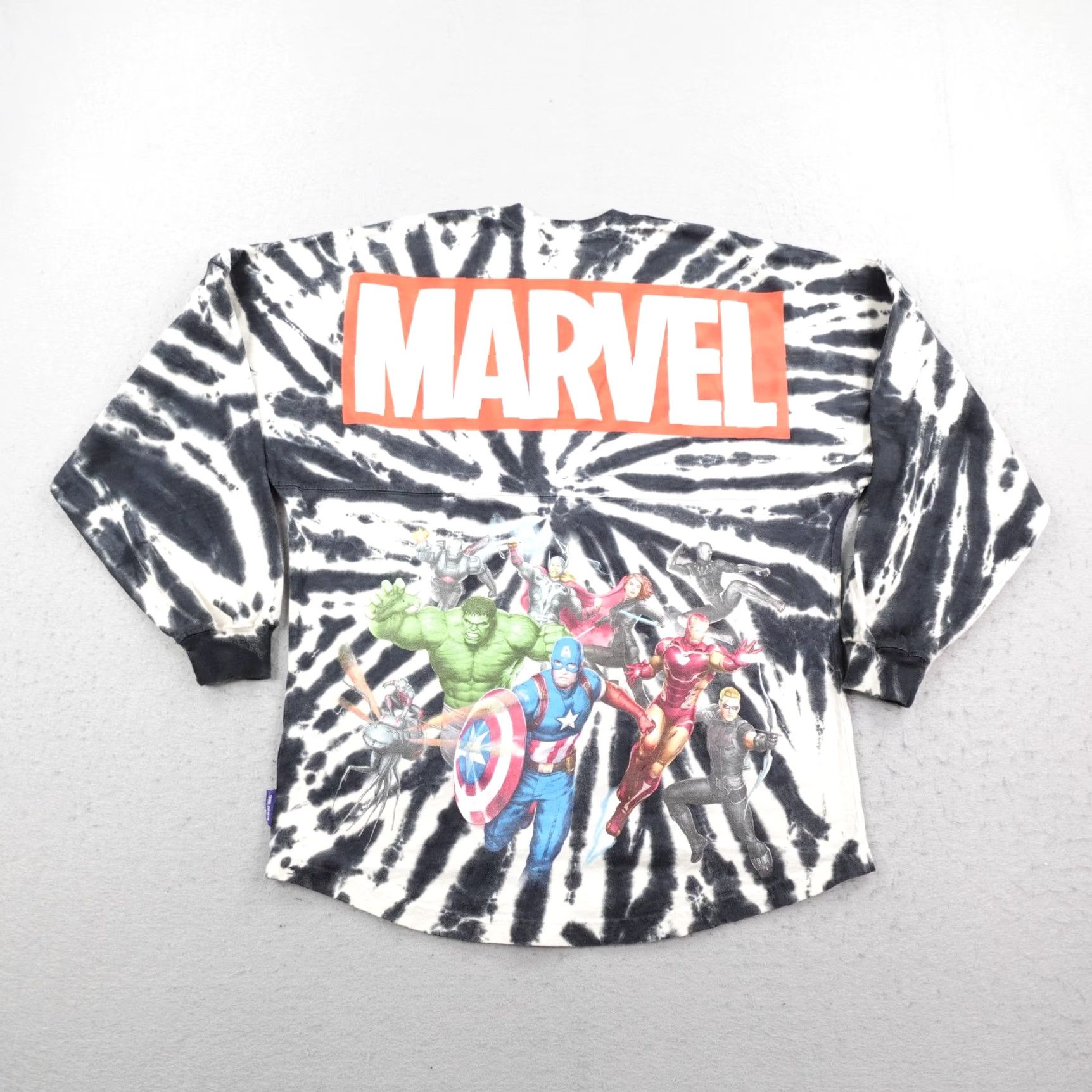 Disney Marvel Avengers Shirt Mens Medium Black White Tie Dye Disney Spirit Jersey Tee Size US M / EU 48-50 / 2 - 5 Thumbnail