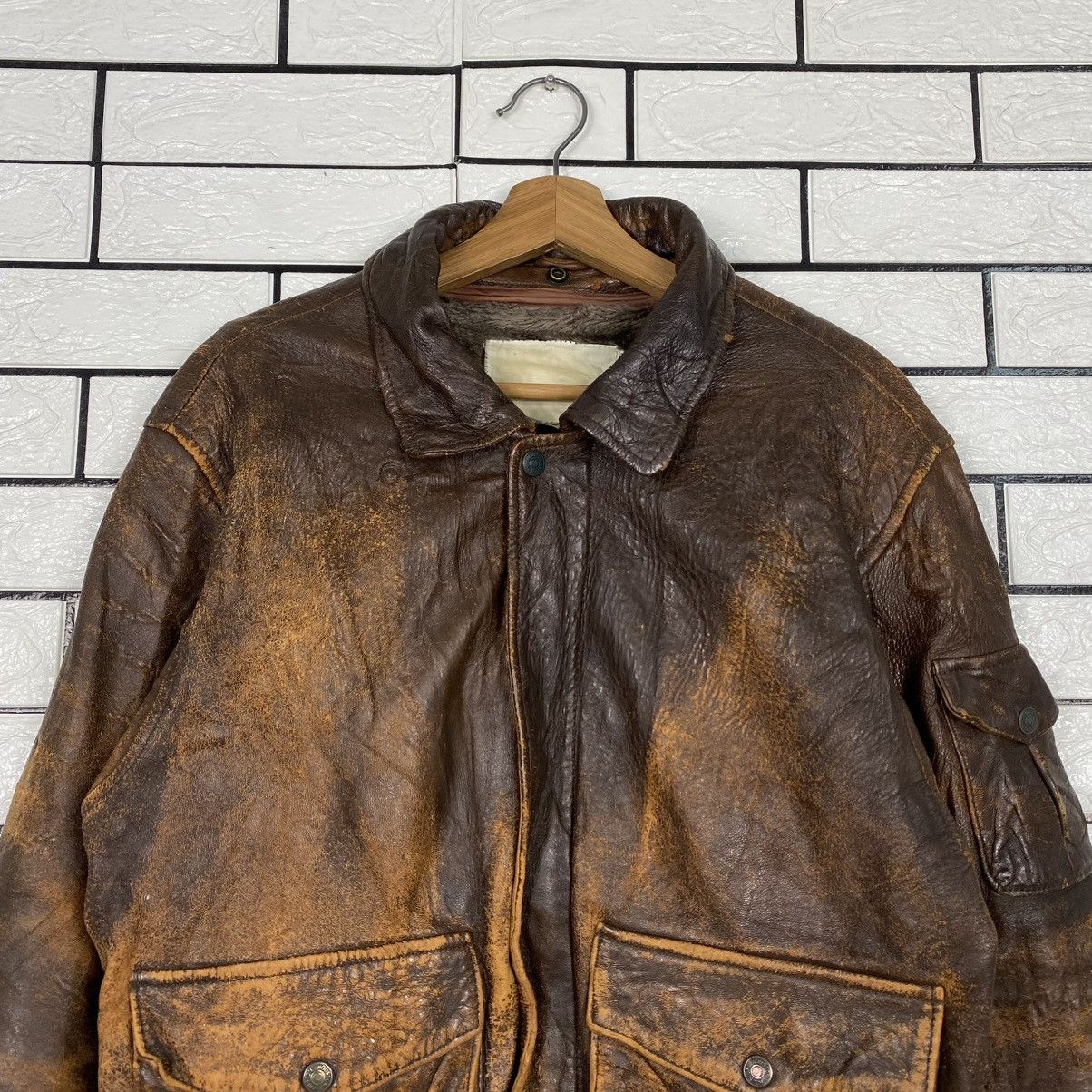 Vintage 🔥VINTAGE FLY LEATHER JACKET BLANKET AERO LEATHER Size US M / EU 48-50 / 2 - 2 Thumbnail