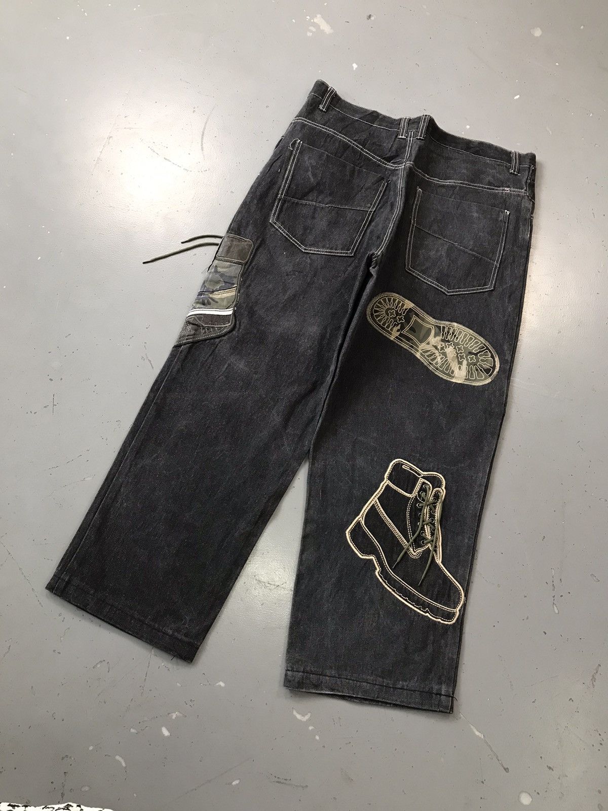 Vintage Vintage Y2K shoe patchwork baggy denim Size US 40 / EU 56 - 11 Thumbnail