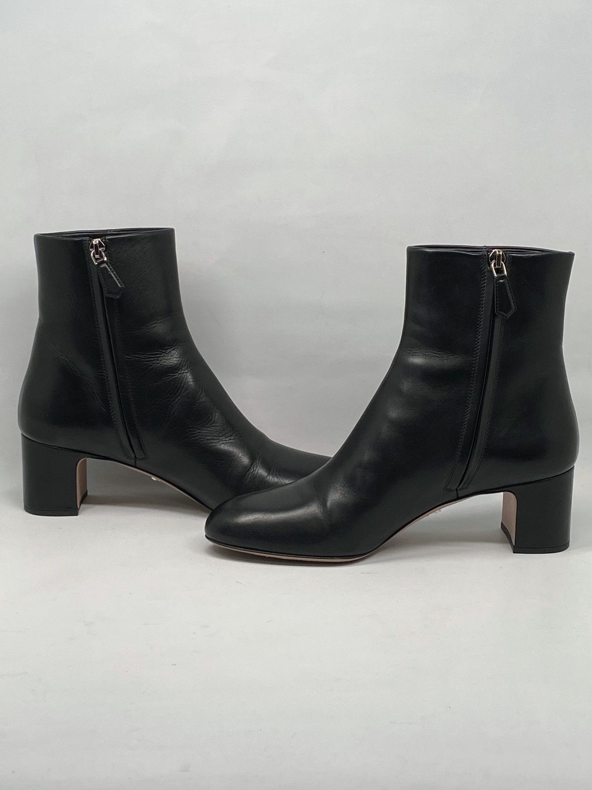 Prada Prada Leather Zip Ankle-Booties Size US 7 / IT 37 - 10 Thumbnail