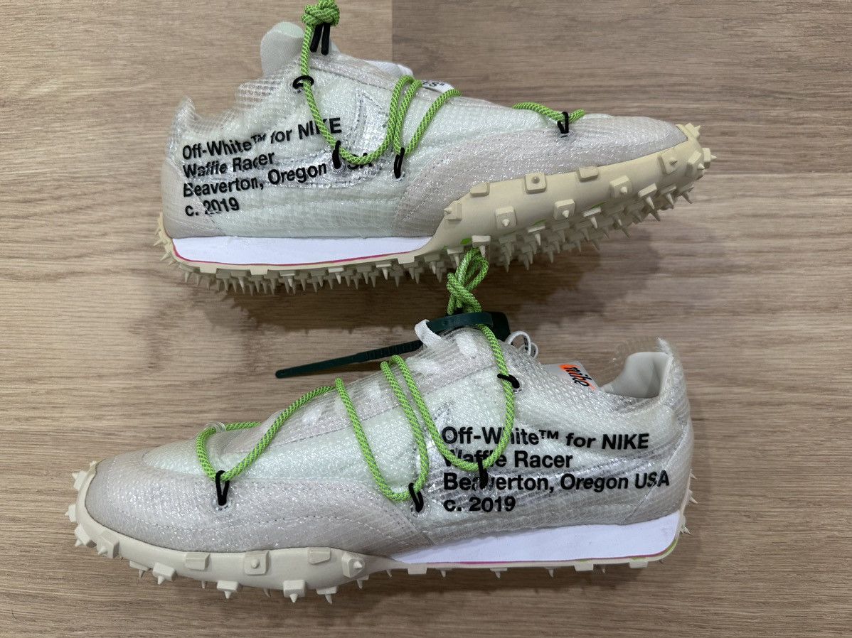 Nike × Off-White Men’s Nike x Off-White Waffle Racer ‘Electric Green’ Size US 11.5 / EU 44-45 - 5 Thumbnail