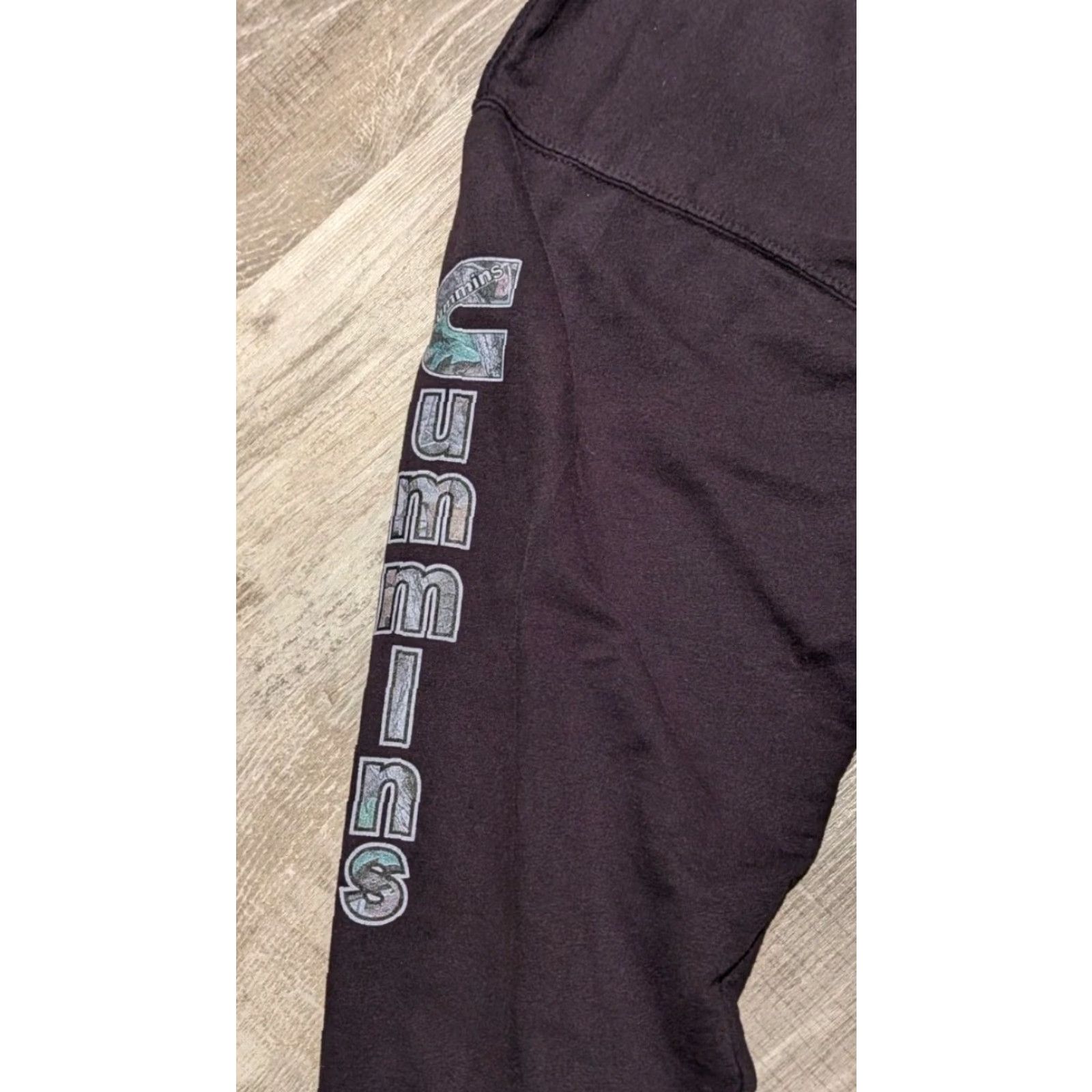 Diesel Cummins Hoodie Mens XL Black Long Sleeve Cummins Diesel Camouflage Logo Sleeve Hits Jon Lauren Apparel Hoodie Size US XL / EU 56 / 4 - 5 Thumbnail
