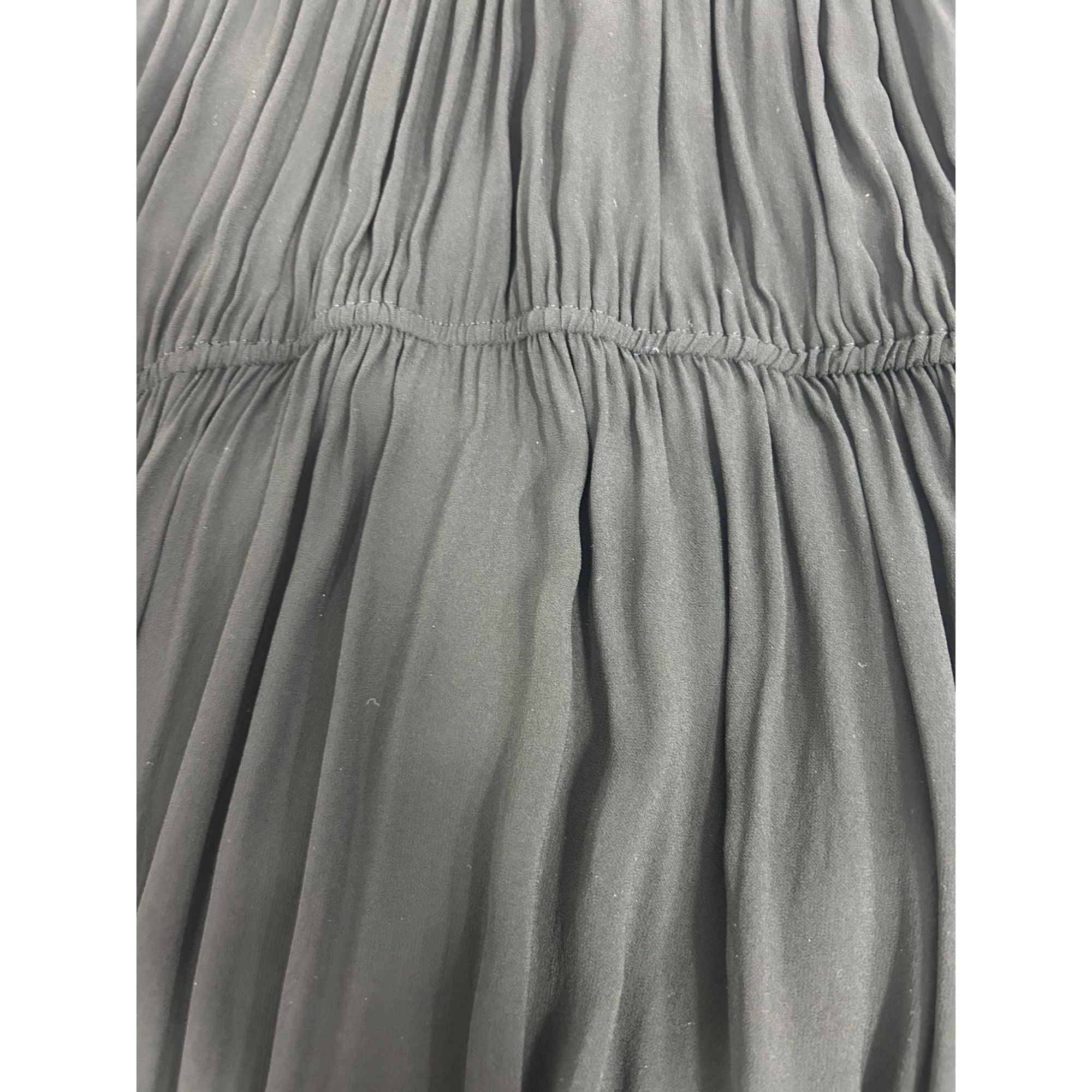 Young Fabulous & Broke YFB Dress M Black Maxi Tiered Ruched Straps Party Cocktail V Size M / US 6-8 / IT 42-44 - 15 Thumbnail