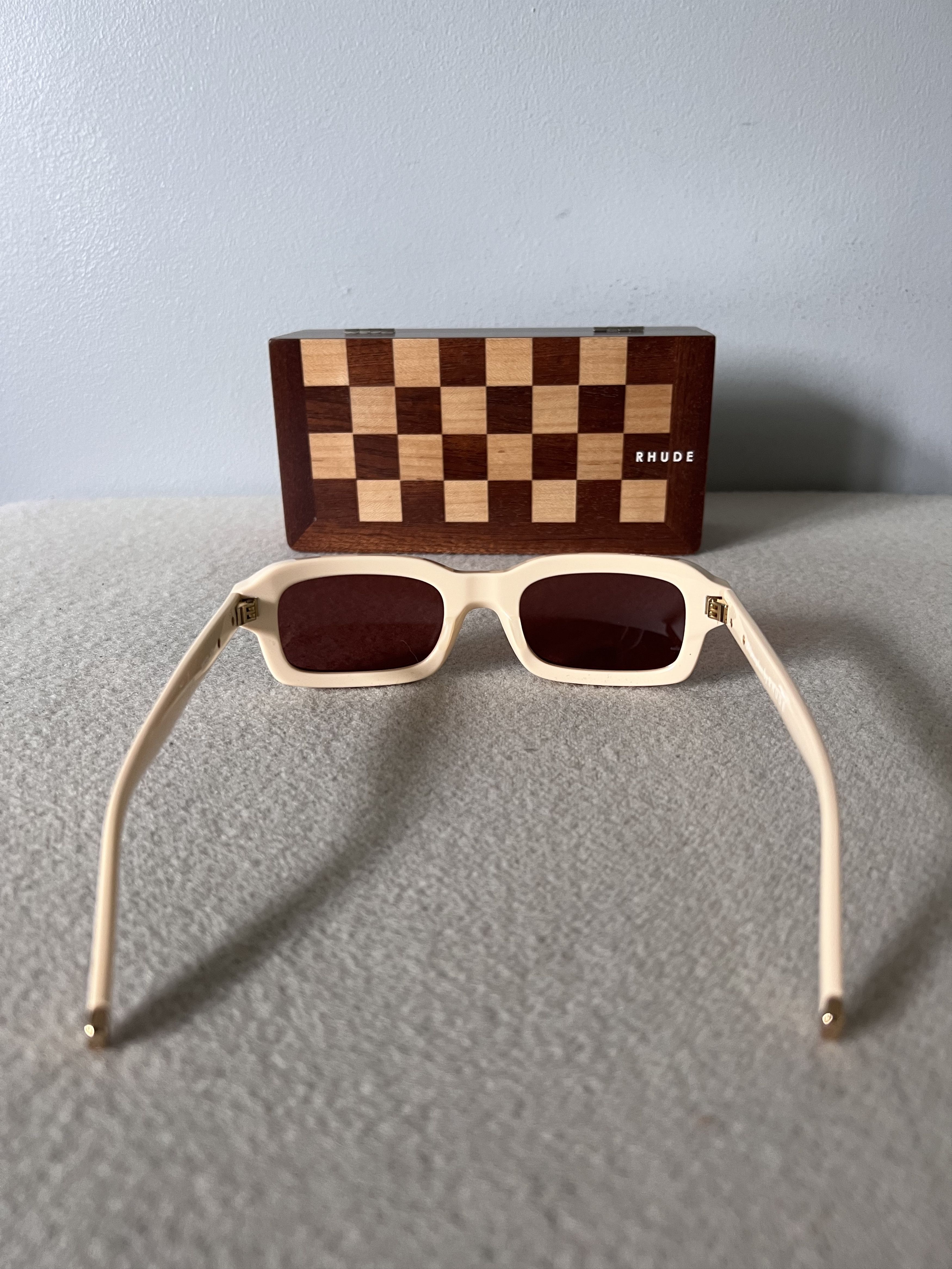 Rhude Rhude Steve Sunglasses in White with Brown Lens Size ONE SIZE - 5 Thumbnail