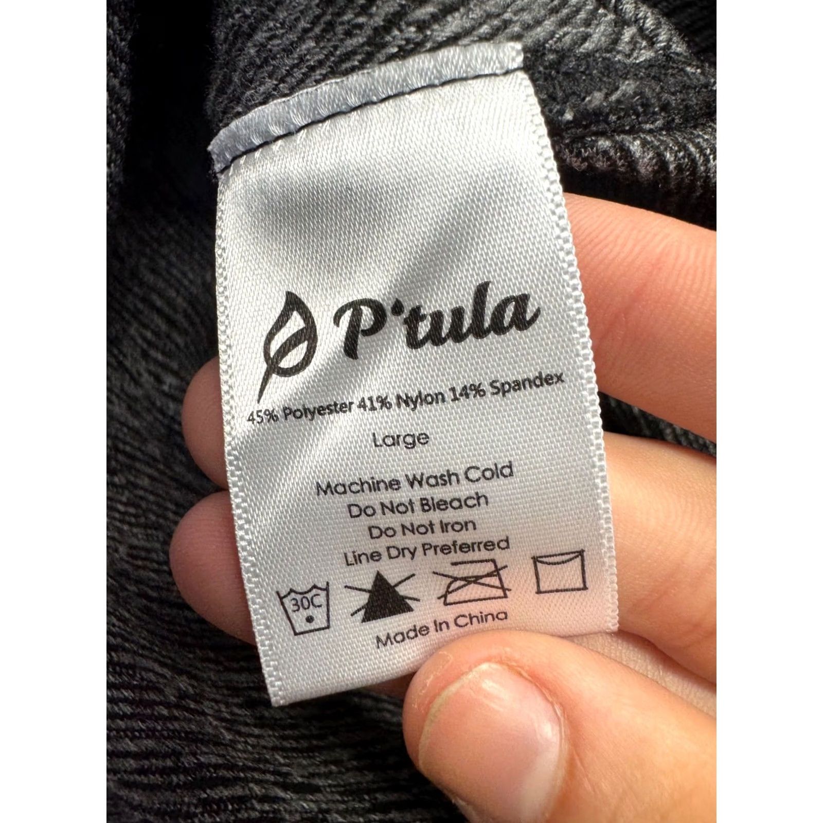 Vintage P'tula Leggings High-Waisted Heathered Gray Nylon/Spandex L Women Gray Leggings Gym & Training Womens L Size 36" / US 14 / IT 50 - 5 Thumbnail