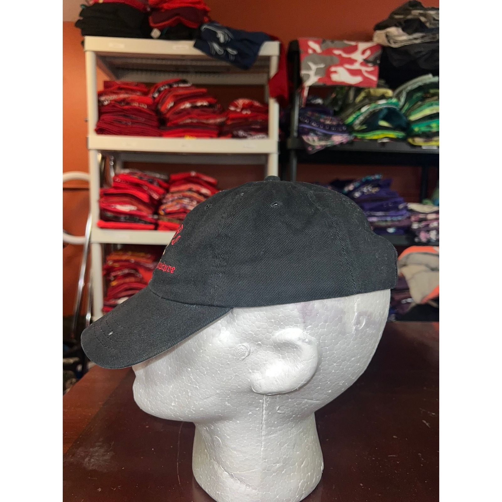Vintage Vintage Hooters Hat Cooks Couture Black Skull Skeleton Cap Size ONE SIZE - 4 Thumbnail