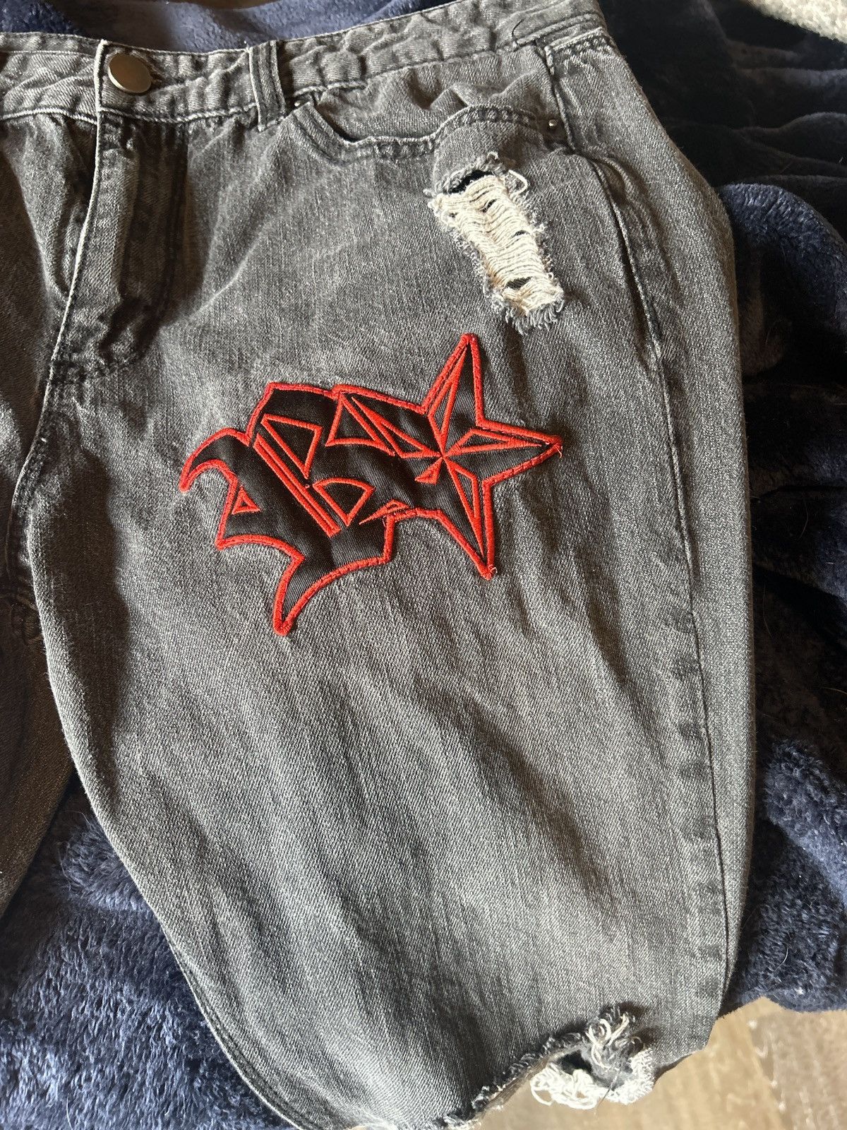 Ransom Clothing Ransom Clothing Co. Patched Distressed Jeans Size US 32 / EU 48 - 3 Thumbnail
