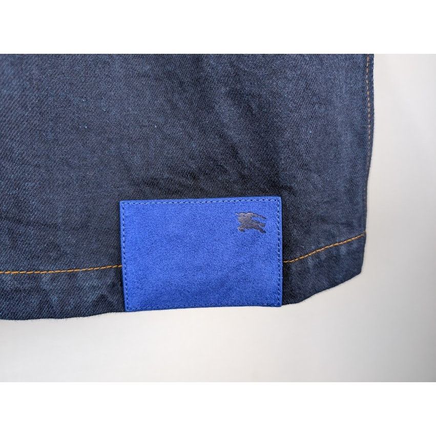 Burberry o1rshd1 Denim Shirt in Indigo Blue Size US S / EU 44-46 / 1 - 14 Thumbnail