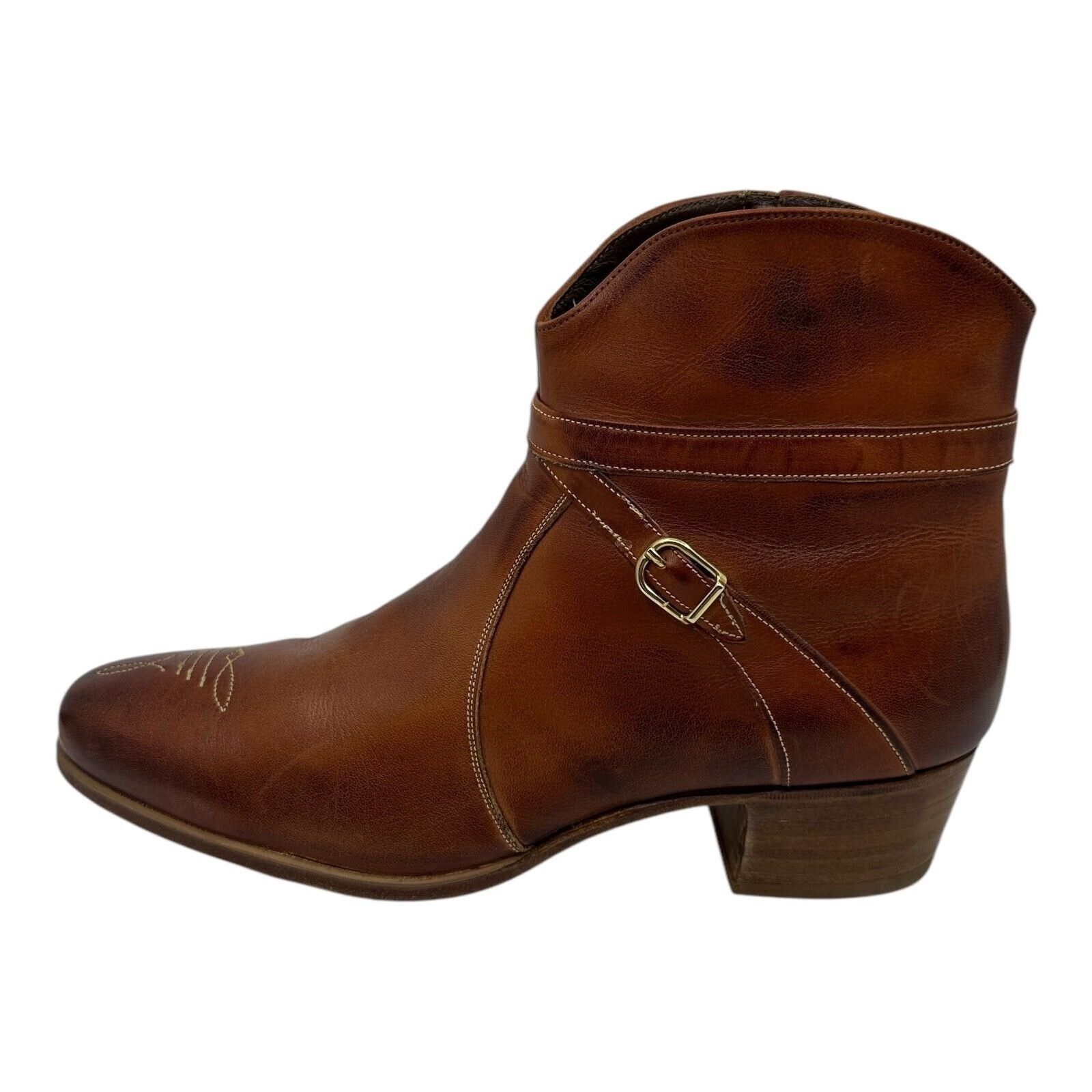 Florsheim Florsheim Womens Sz.10C Brown Leather Ankle Boots VTG. Size US 10 / IT 40 - 2 Thumbnail