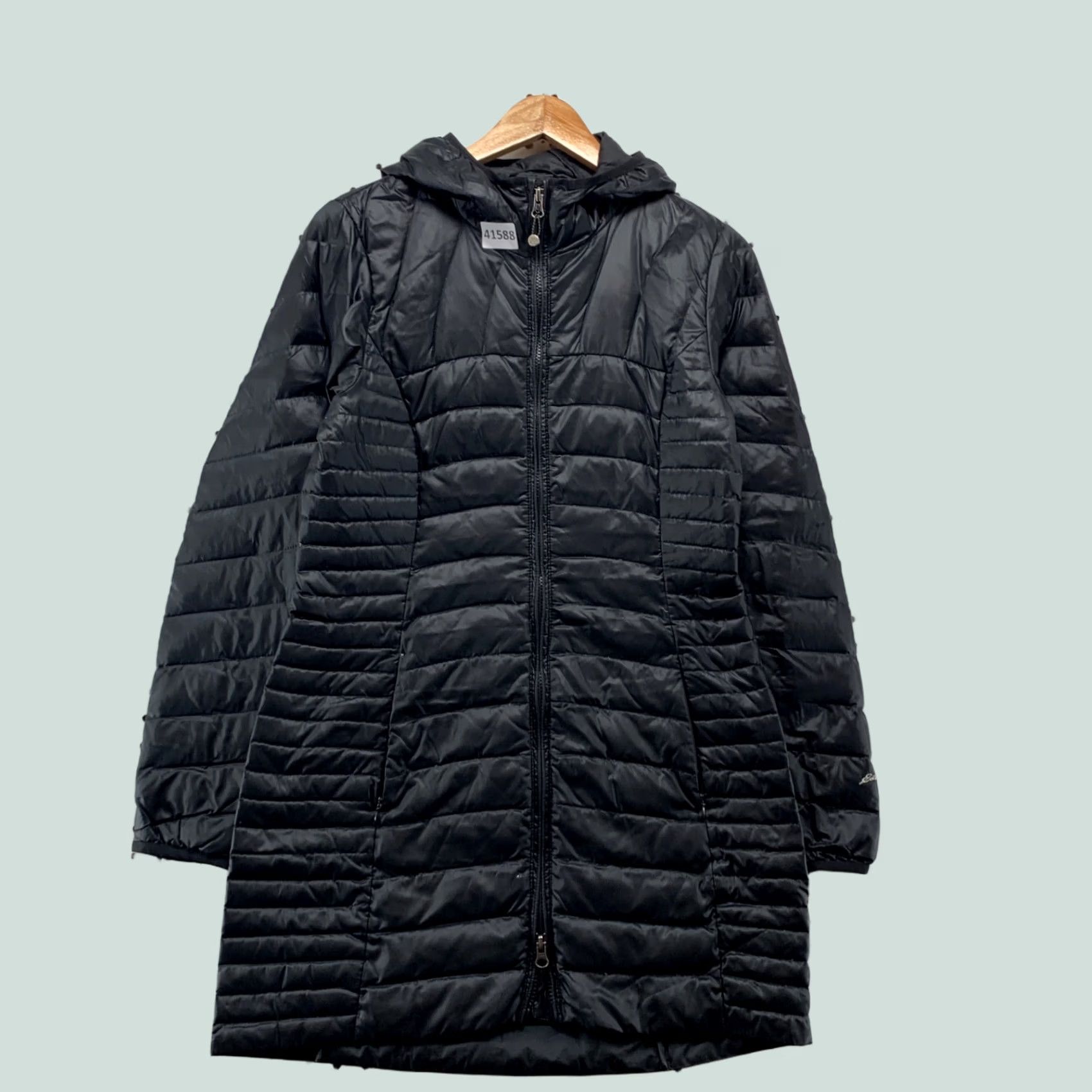 Eddie Bauer Eddie Bauer Down Quilted Coat Womens Small Black Long Lightweight Quilted Winter Fall Size S / US 4 / IT 40 - 1 Thumbnail