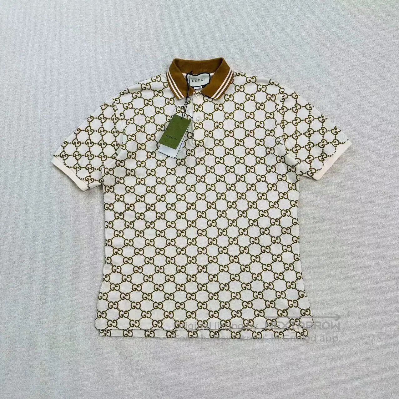 Gucci gucci logo print short sleeve polo shirt. Size US M / EU 48-50 / 2 - 1 Thumbnail