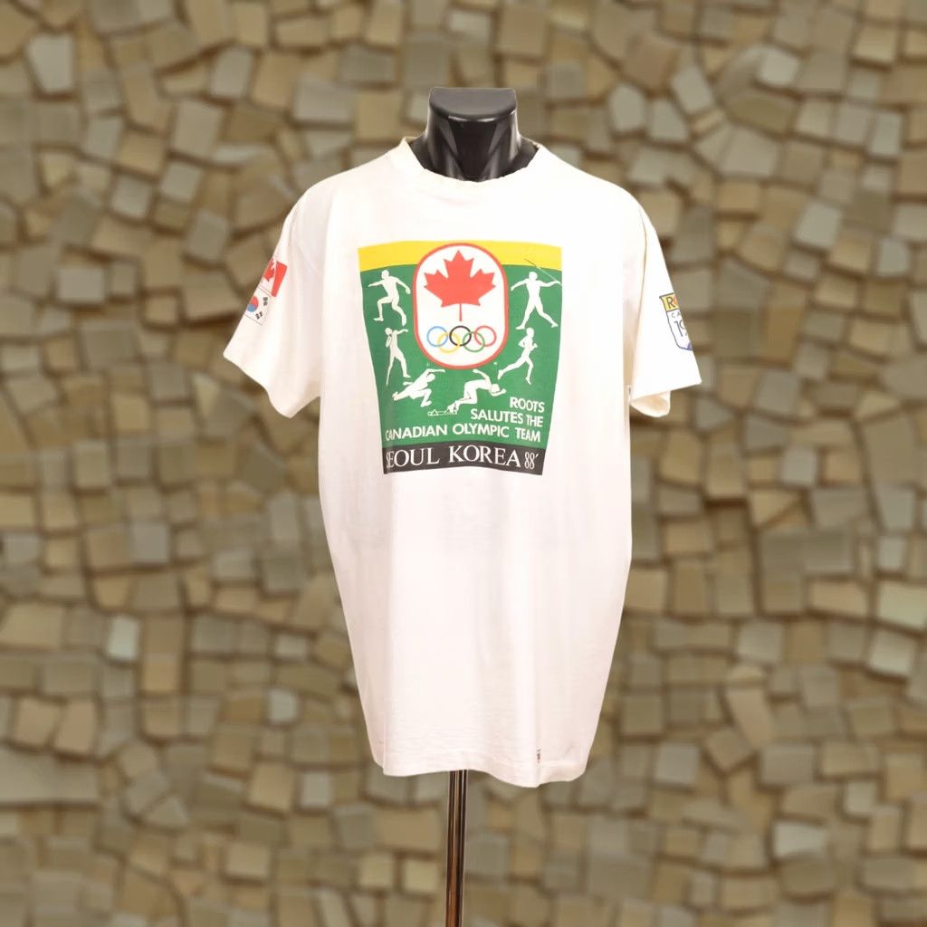 Roots VINTAGE Roots Canadian Olympic Team Seoul Korea 1988 T-Shirt Tee XL White Mens Size US XL / EU 56 / 4 - 1 Thumbnail