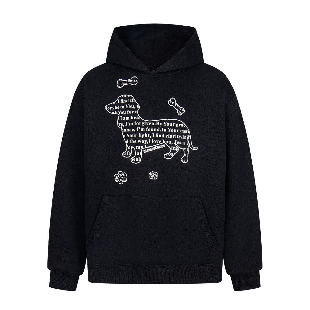 Vintage American cartoon letter puppy print hooded sweatshirt Size US M / EU 48-50 / 2 - 1 Thumbnail