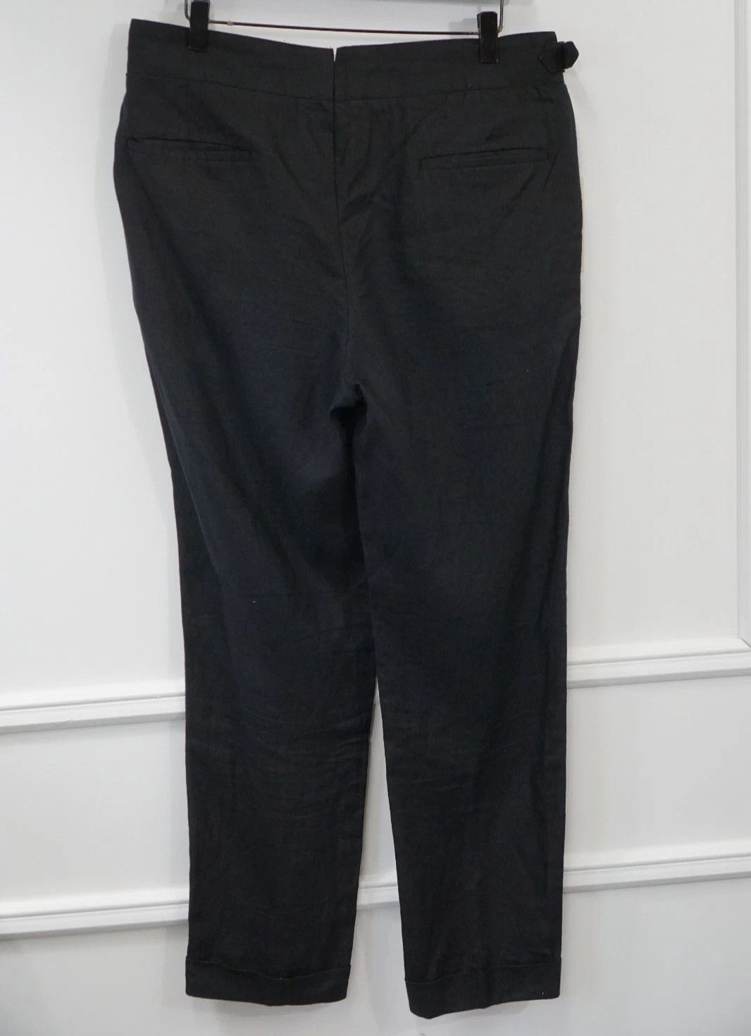 Suitsupply Men Suitsupply Pants 100% Linen Black Felini Size UK/US40 Size 40R - 2 Thumbnail