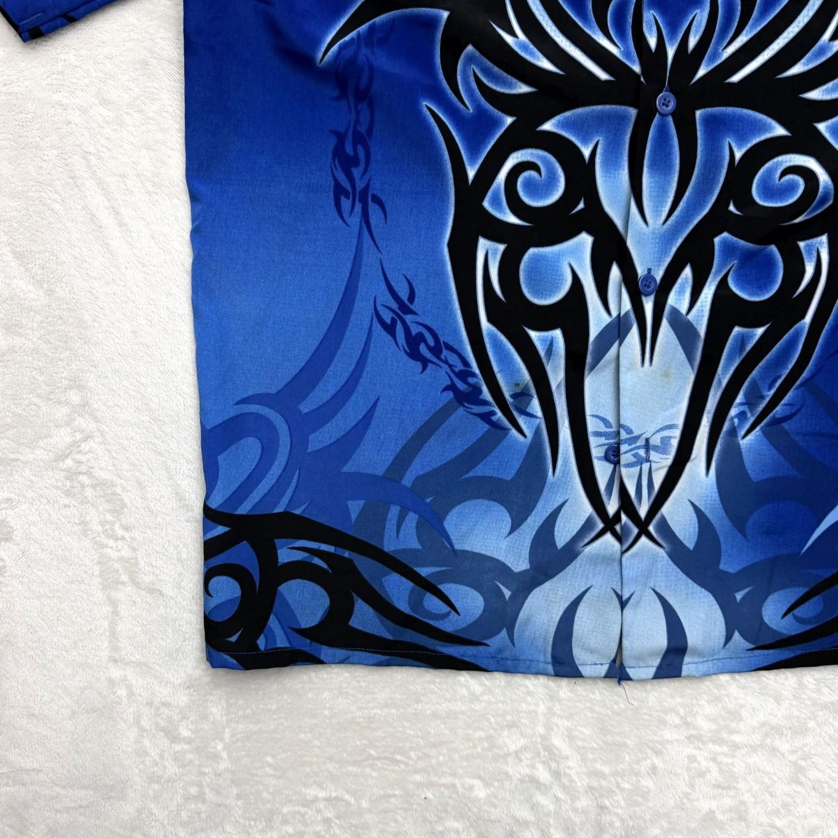 Vintage VINTAGE Dragon Fly Clothing Shirt Dragonfly Mens XL Blue Tribal Tattoo Graphic Button Up Shirt Size US XL / EU 56 / 4 - 6 Thumbnail