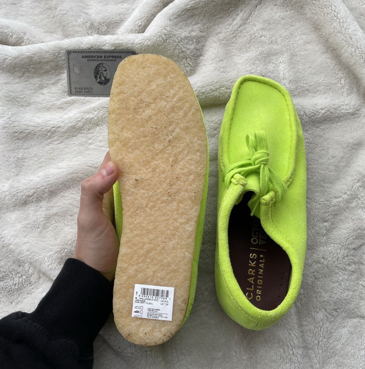 Clarks × October's Very Own OVO x Clarks Originals Neon Green Wallabee Size US 7 / EU 40 - 5 Thumbnail