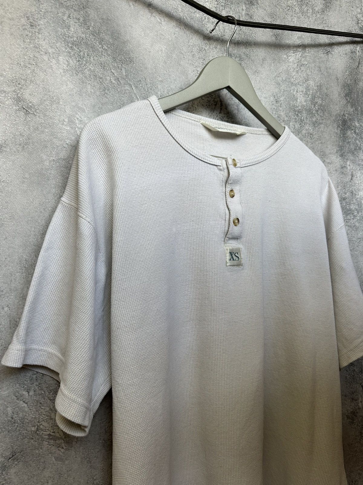 Designer Paco Rabanne Waffle Knit Henley Tee XS Oversized Fit Egypt Size US XS / EU 42 / 0 - 4 Thumbnail