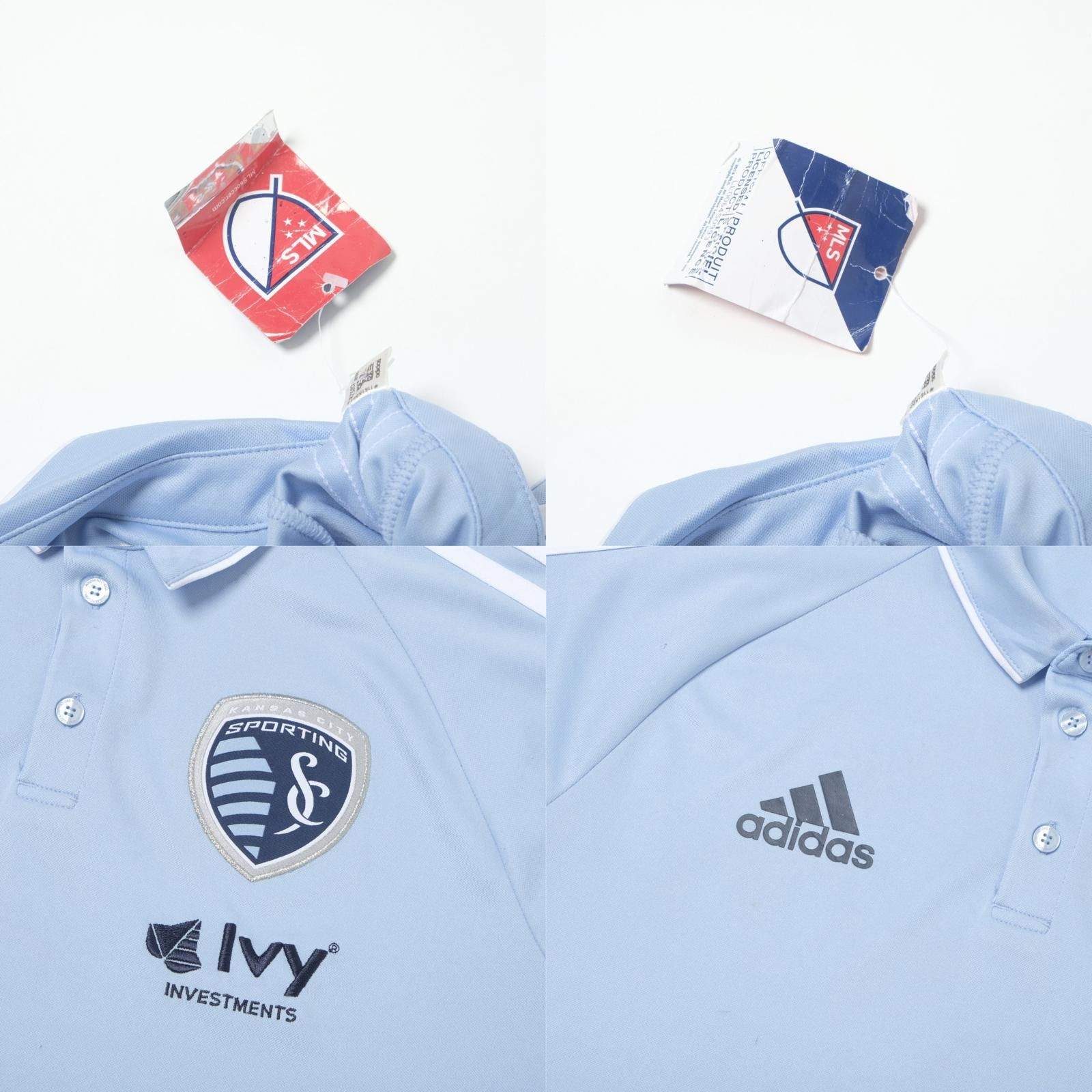 Adidas 2018/19 Sporting Kansas City Training Polo Shirt BNWT (M/L) Size US M / EU 48-50 / 2 - 5 Thumbnail