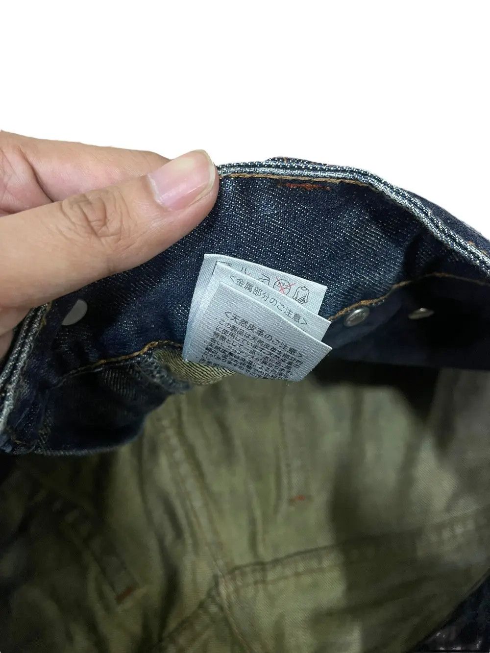 Japanese Brand × Vintage Back Number Distressed Leather Pocket Jeans Vintage Size US 32 / EU 48 - 9 Thumbnail