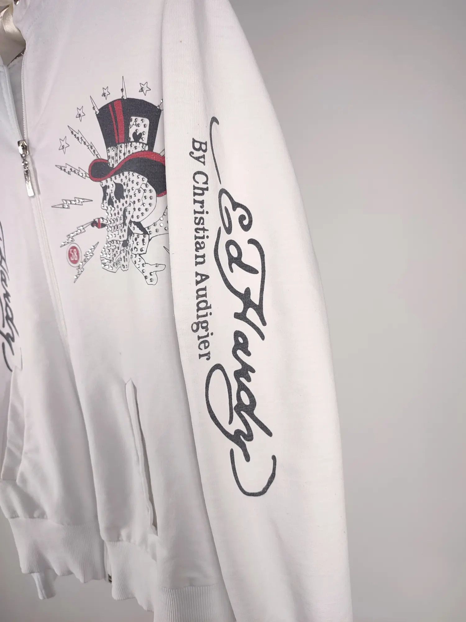 Christian Audigier Ed hardy Skull white hoodie Size M / US 6-8 / IT 42-44 - 3 Thumbnail