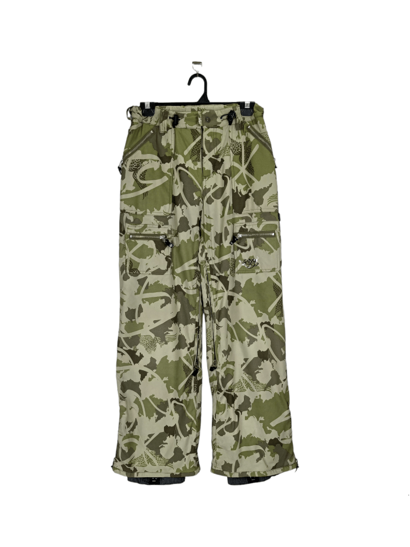 Japanese Brand Roxy Camouflage Snow Tactical Pocket Ski Pant Gorpcore Style Size 30" / US 8 / IT 44 - 2 Thumbnail