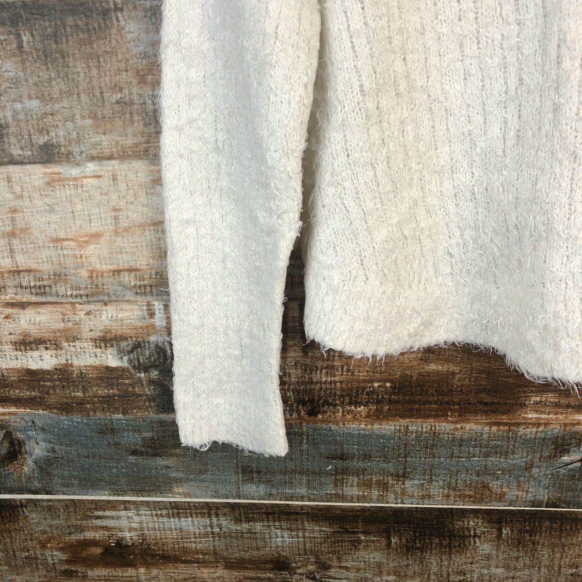 Homespun Knitwear × Japanese Brand DLL E Hypen Of World Gallery White mohair Knitwear #C044 Size M / US 6-8 / IT 42-44 - 14 Thumbnail
