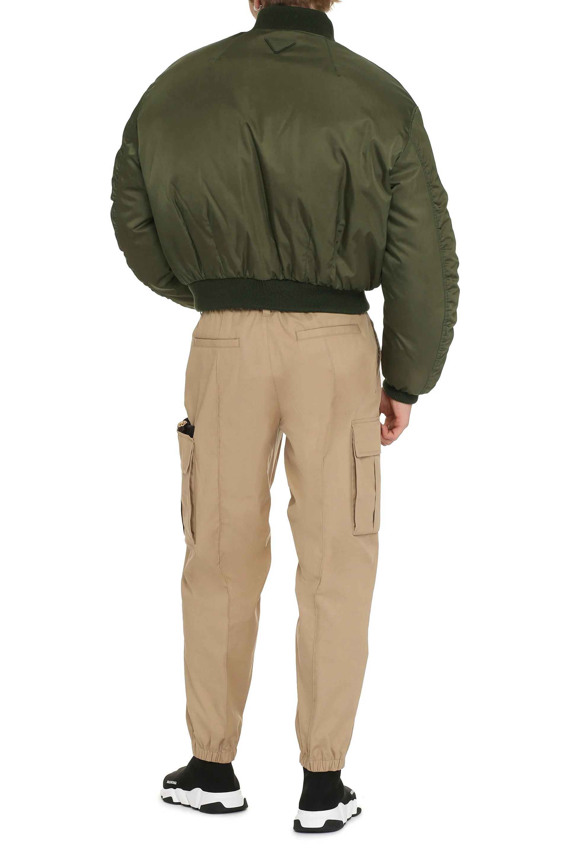 Prada o1mt1gz0724 Re-Nylon Bomber Jacket in Green Size US L / EU 52-54 / 3 - 3 Thumbnail