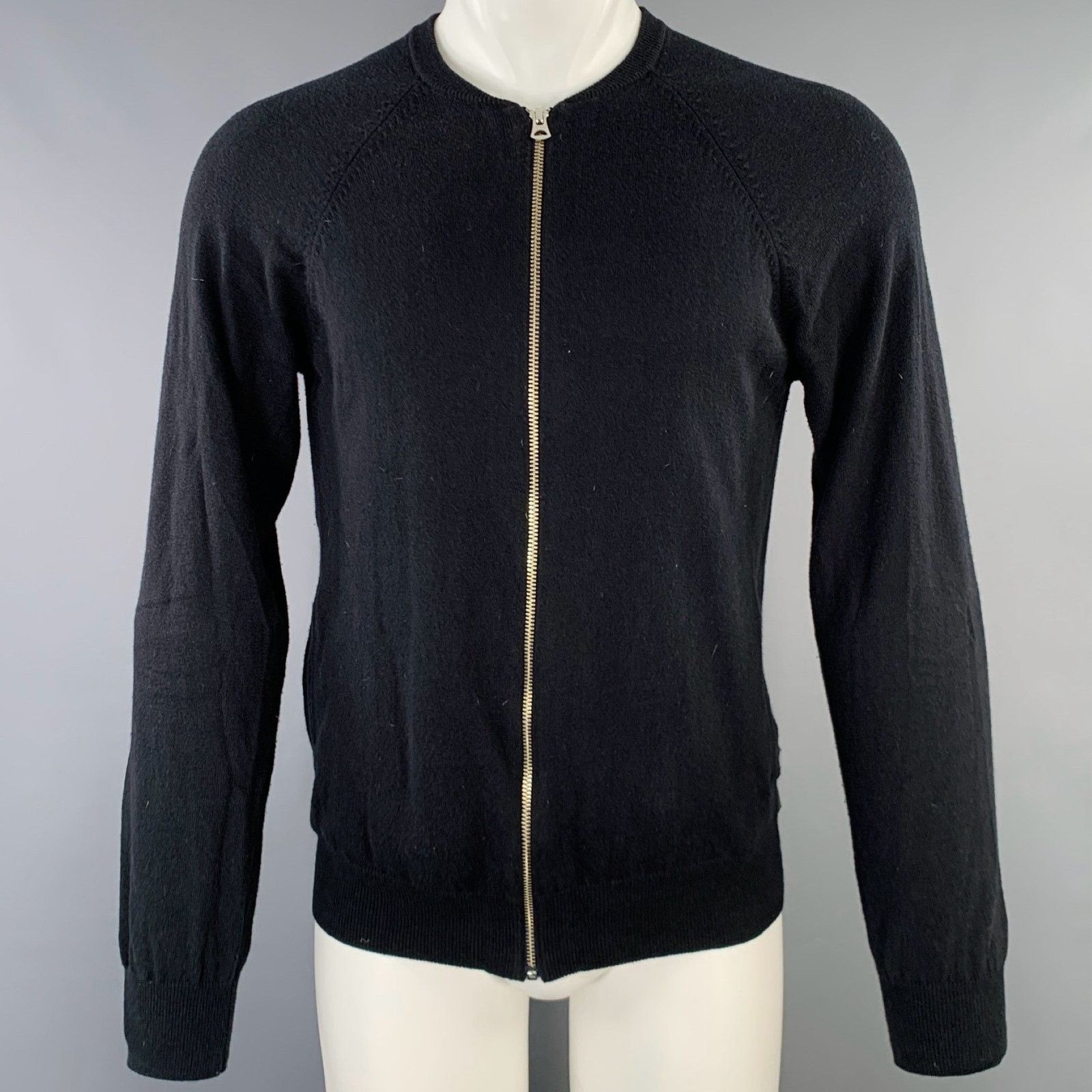 Paul Smith Size S Black Purple Cotton Wool Zip Up Cardigan Size US S / EU 44-46 / 1 - 1 Thumbnail
