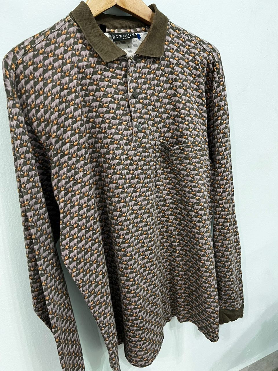 Celine Vintage Celine Full Print 🐻 Bear Motif Size US L / EU 52-54 / 3 - 12 Thumbnail