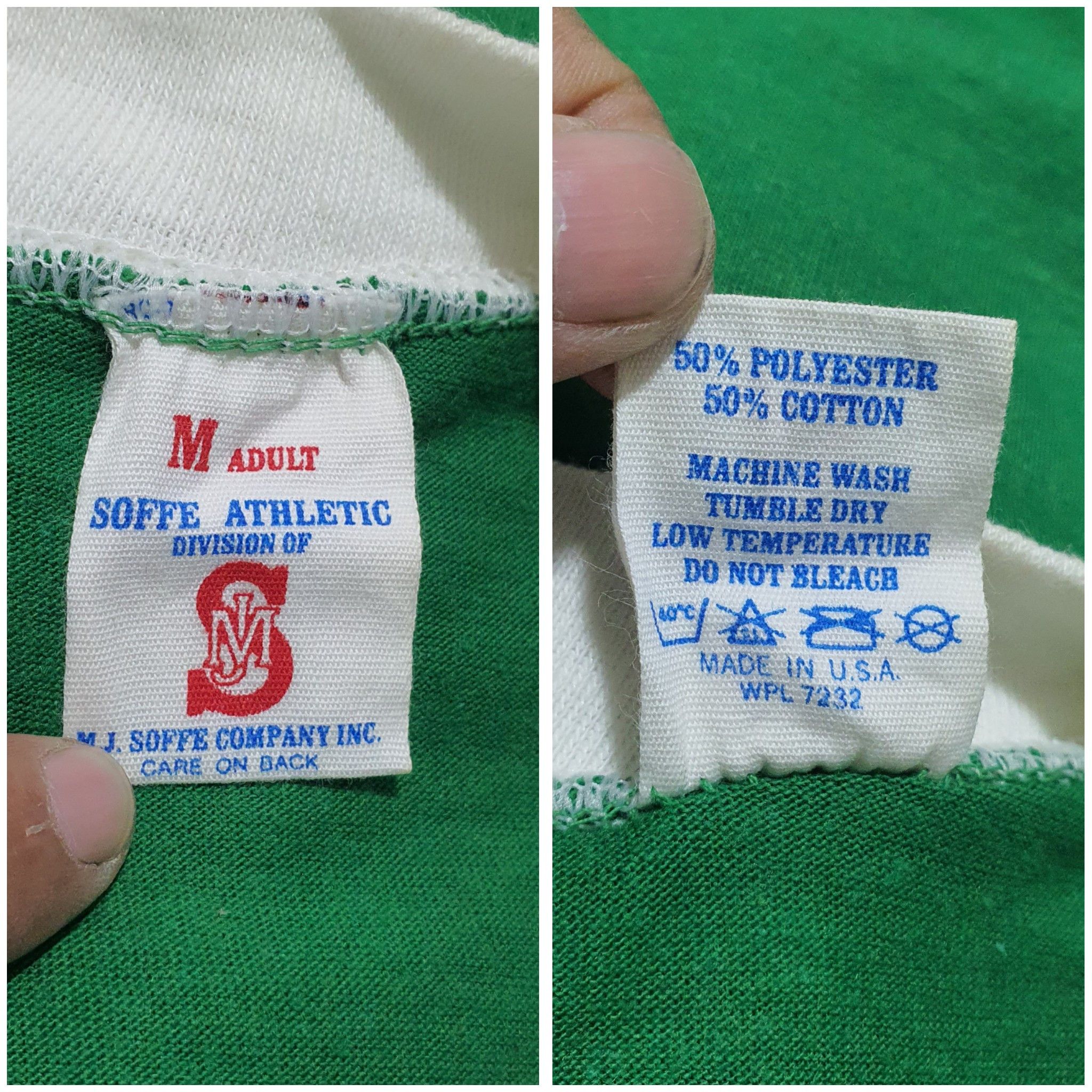 Soffe × Vintage VINTAGE SOFFE ATHLETIC 16”/26.5” V-COLAR T-SHIRT Size US M / EU 48-50 / 2 - 3 Thumbnail