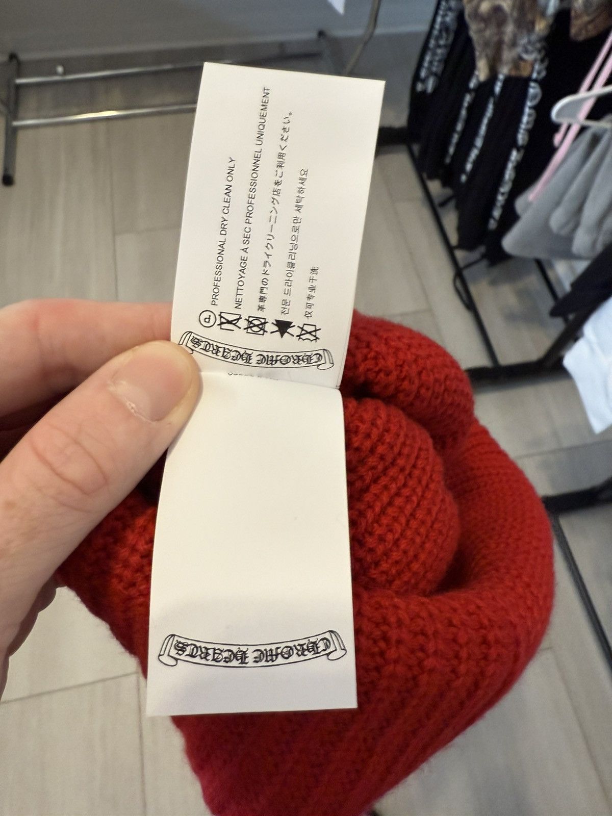 Chrome Hearts Chrome Hearts “Sludge” Triple Cross Red Beanie Size ONE SIZE - 4 Thumbnail