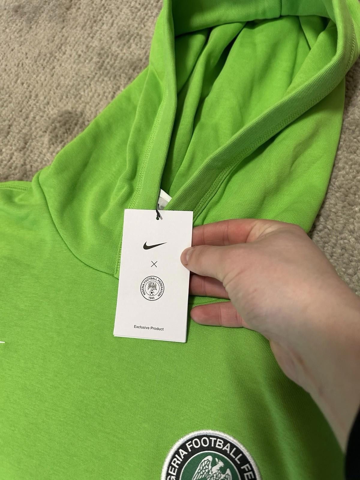 Nike NWT 2022-23 Nigeria Nike Terry Travel Hoodie Sz L Size US L / EU 52-54 / 3 - 4 Thumbnail