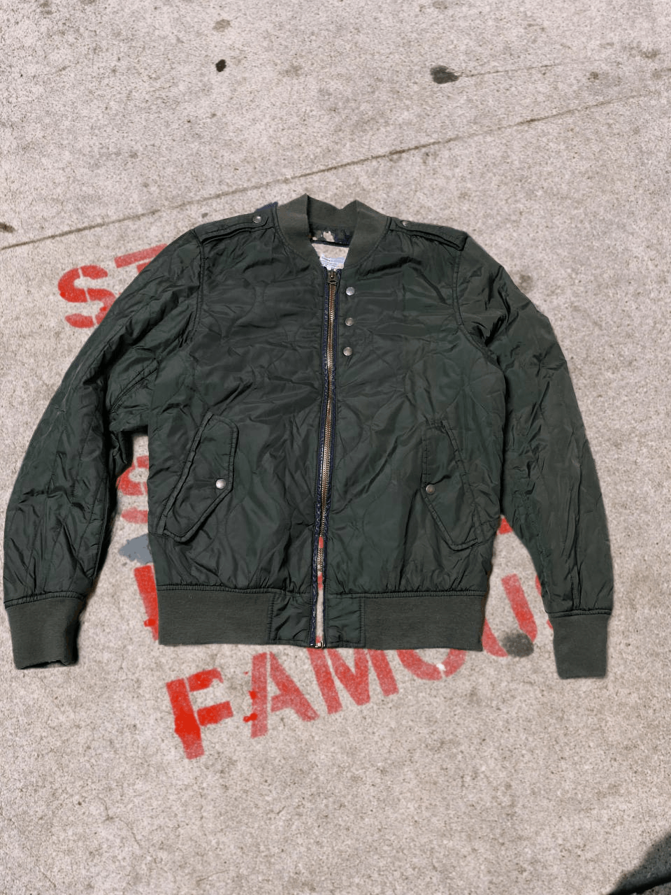 Vintage Diesel Co Khaki Green Motorcycle Jacket