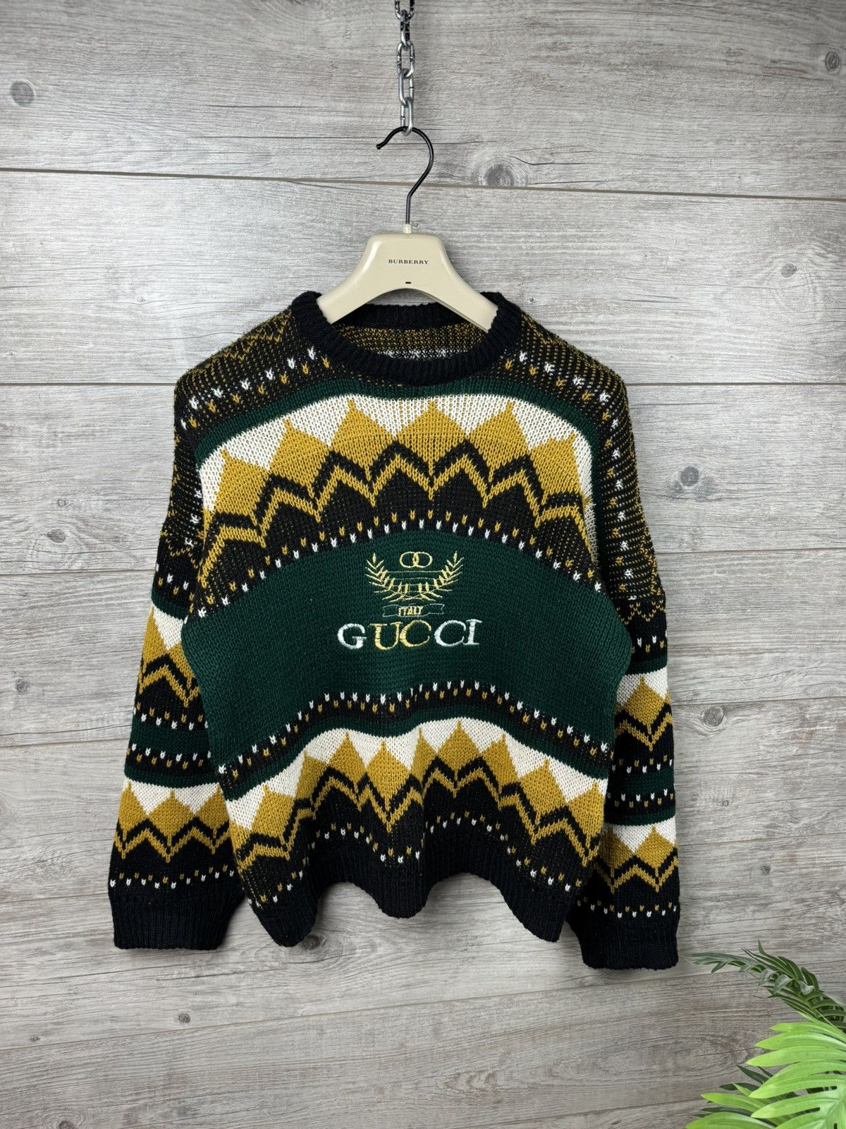 Japanese Brand 90s Gucci style sweater rare vintage Size US M / EU 48-50 / 2 - 4 Thumbnail