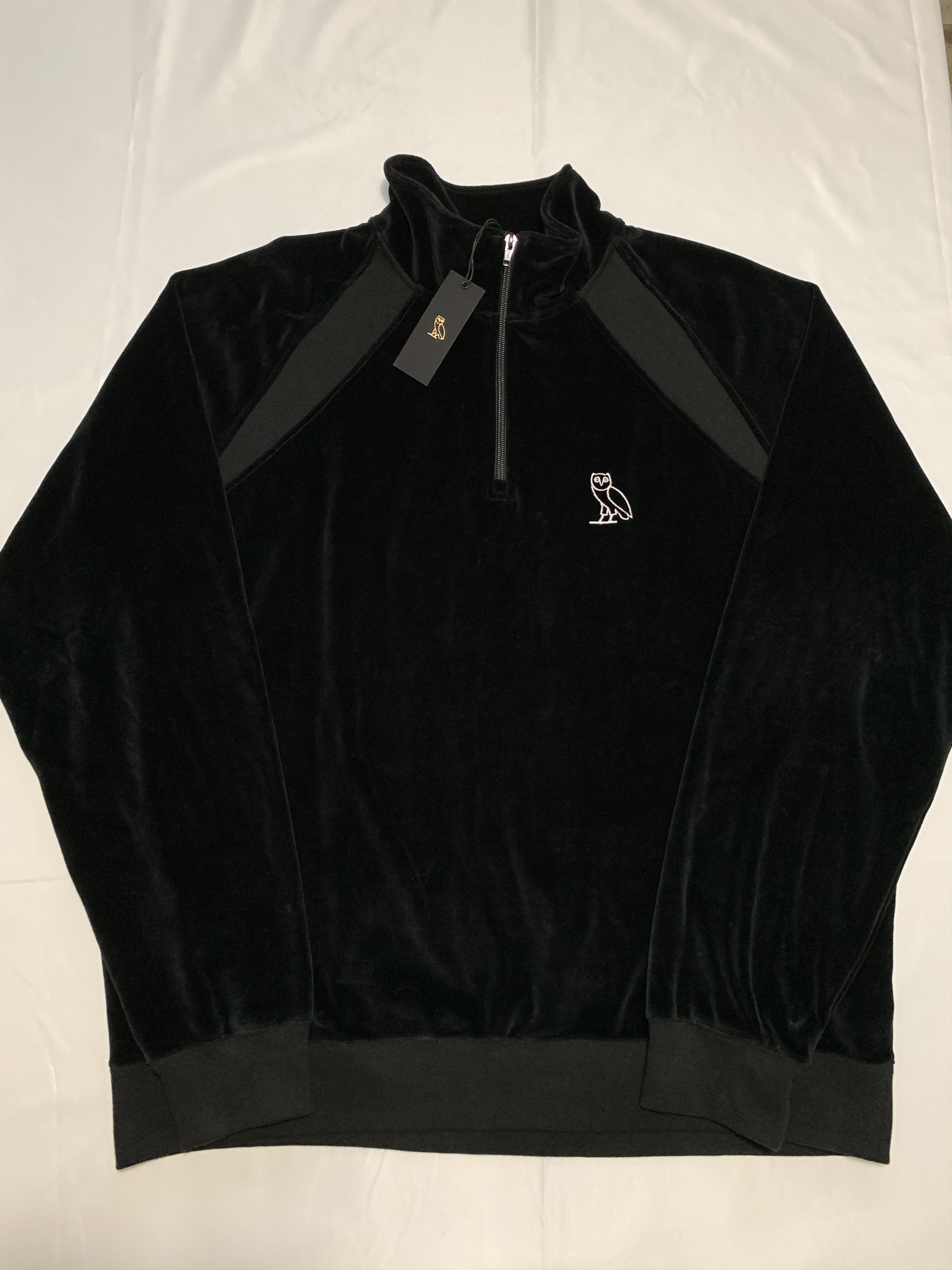 Drake OVO OG Velour Quarter Zip Sweatshirt Black XXXL Size US XXL / EU 58 / 5 - 2 Thumbnail