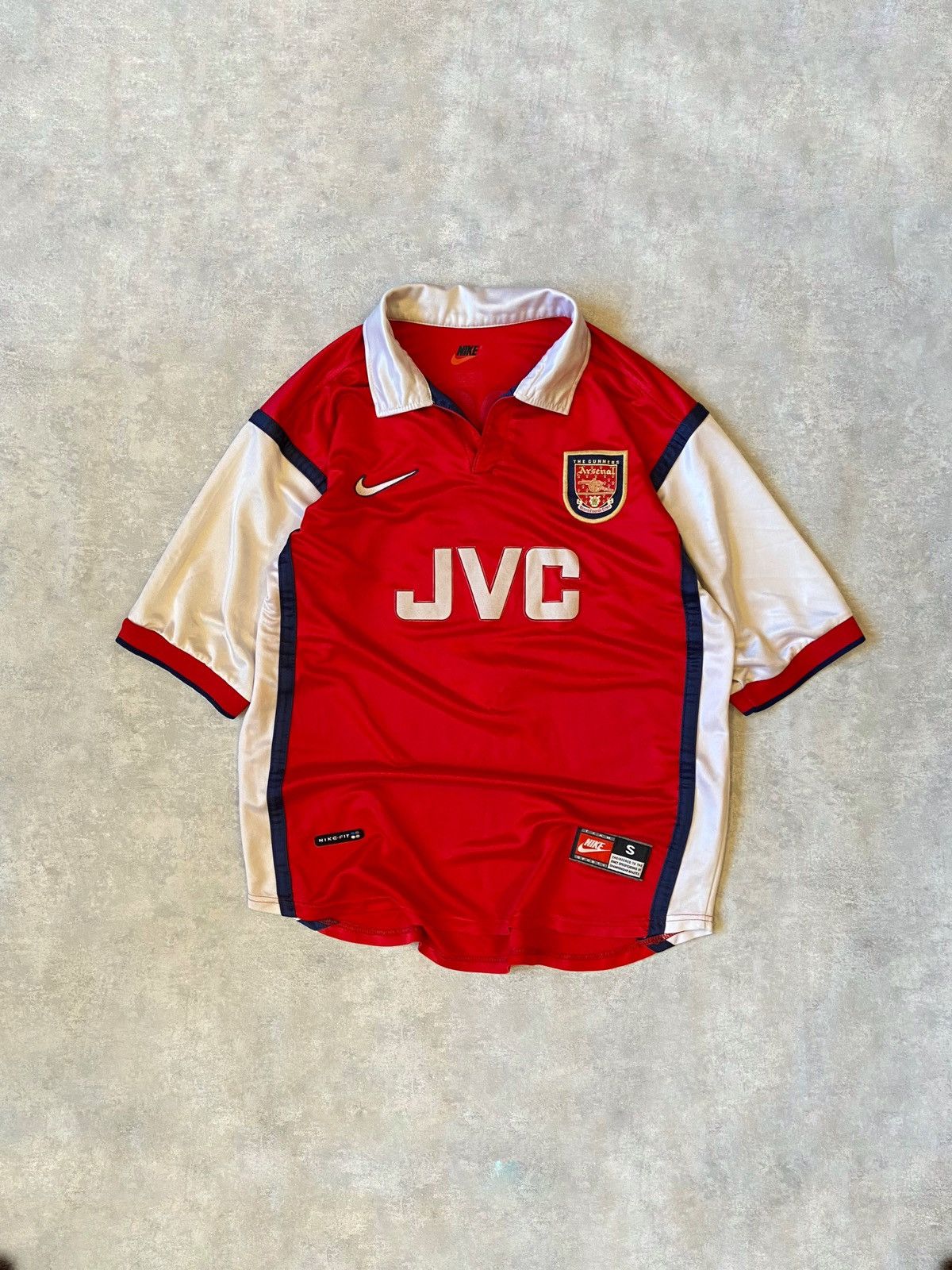 Nike Nike Arsenal JVC 98/99 Home Vintage Soccer Jersey Made in UK ...