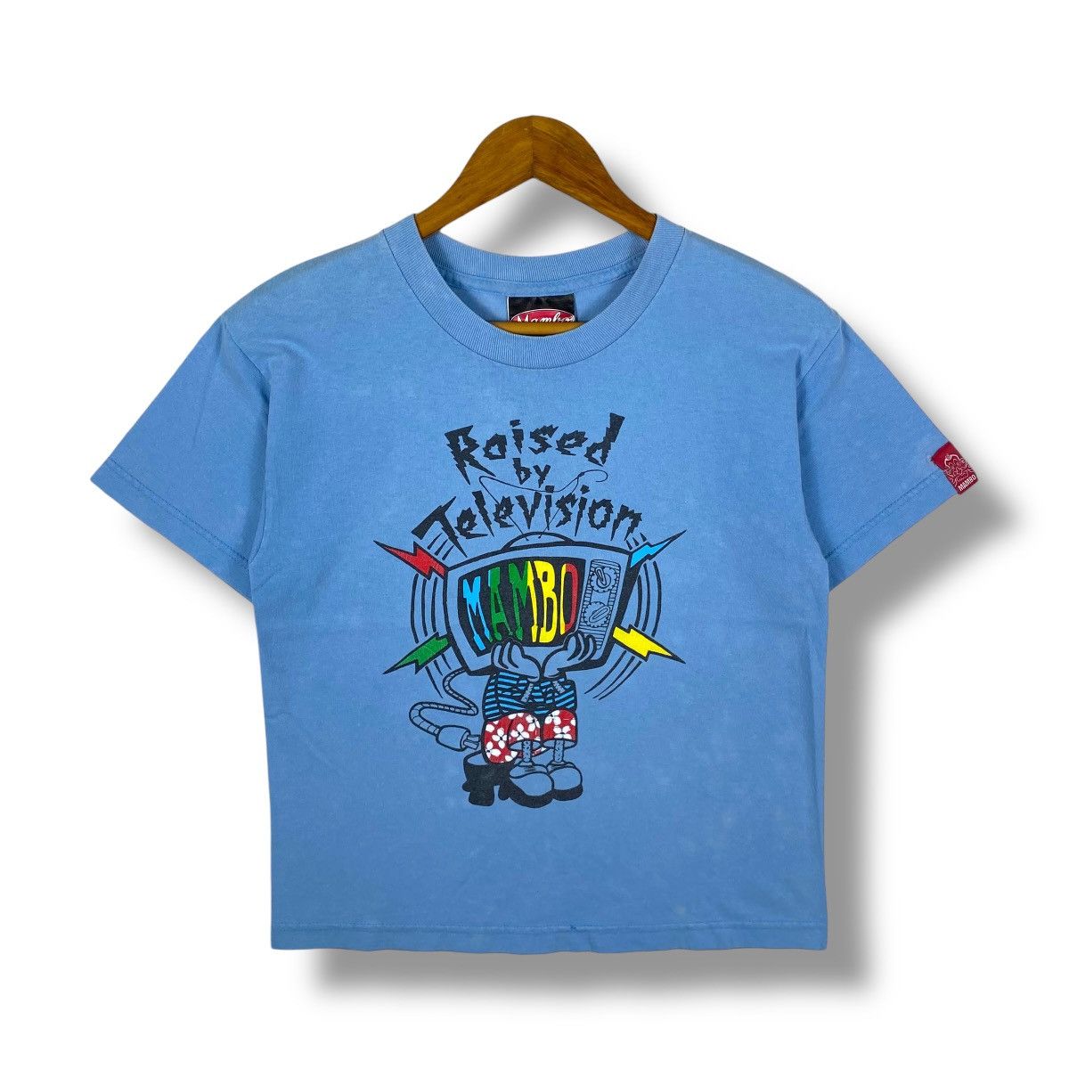 Mambo Vintage 00s MAMBO Raised By Television Graphic Tee Shirt Size US M / EU 48-50 / 2 - 1 Thumbnail