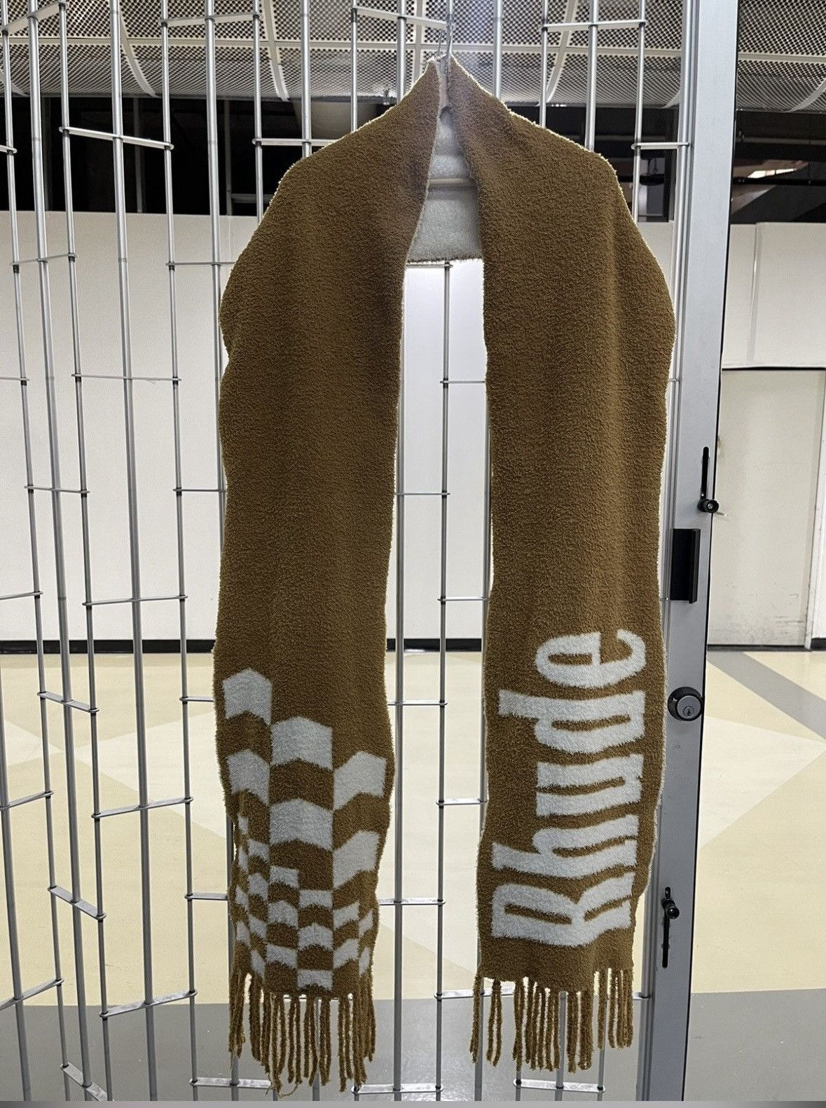 Rhude RHUDE AW22 Checkerboard Spellout oversized scarf Size ONE SIZE - 1 Thumbnail