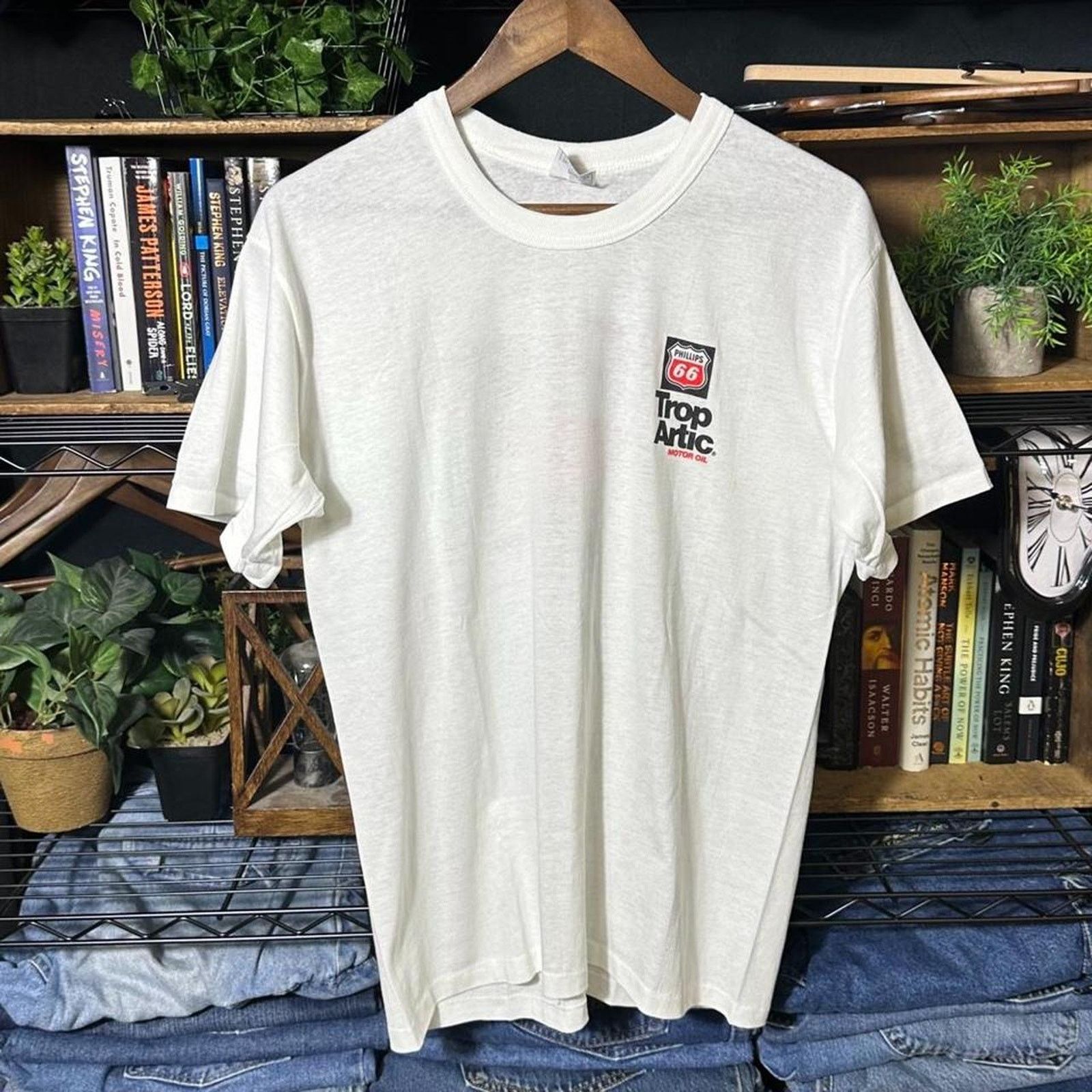 Hanes Vintage 80s Single Stitch Trop Artic Car Racing Tee Shirt Size US L / EU 52-54 / 3 - 2 Thumbnail