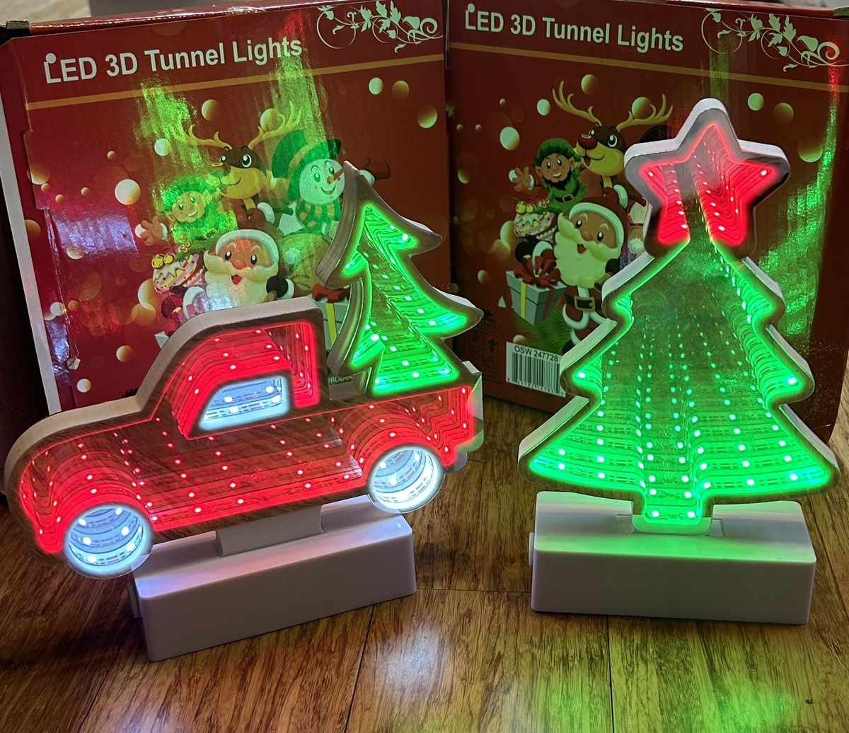 Other LED 3D Tunnel Lights Christmas Decoration Red Truck and Tree Size ONE SIZE - 2 Thumbnail