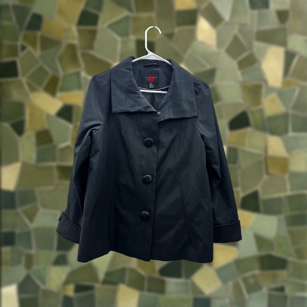 Vintage Gallery Jacket Womens Petite Small Black Button Up Lightweight Size S / US 4 / IT 40 - 1 Thumbnail