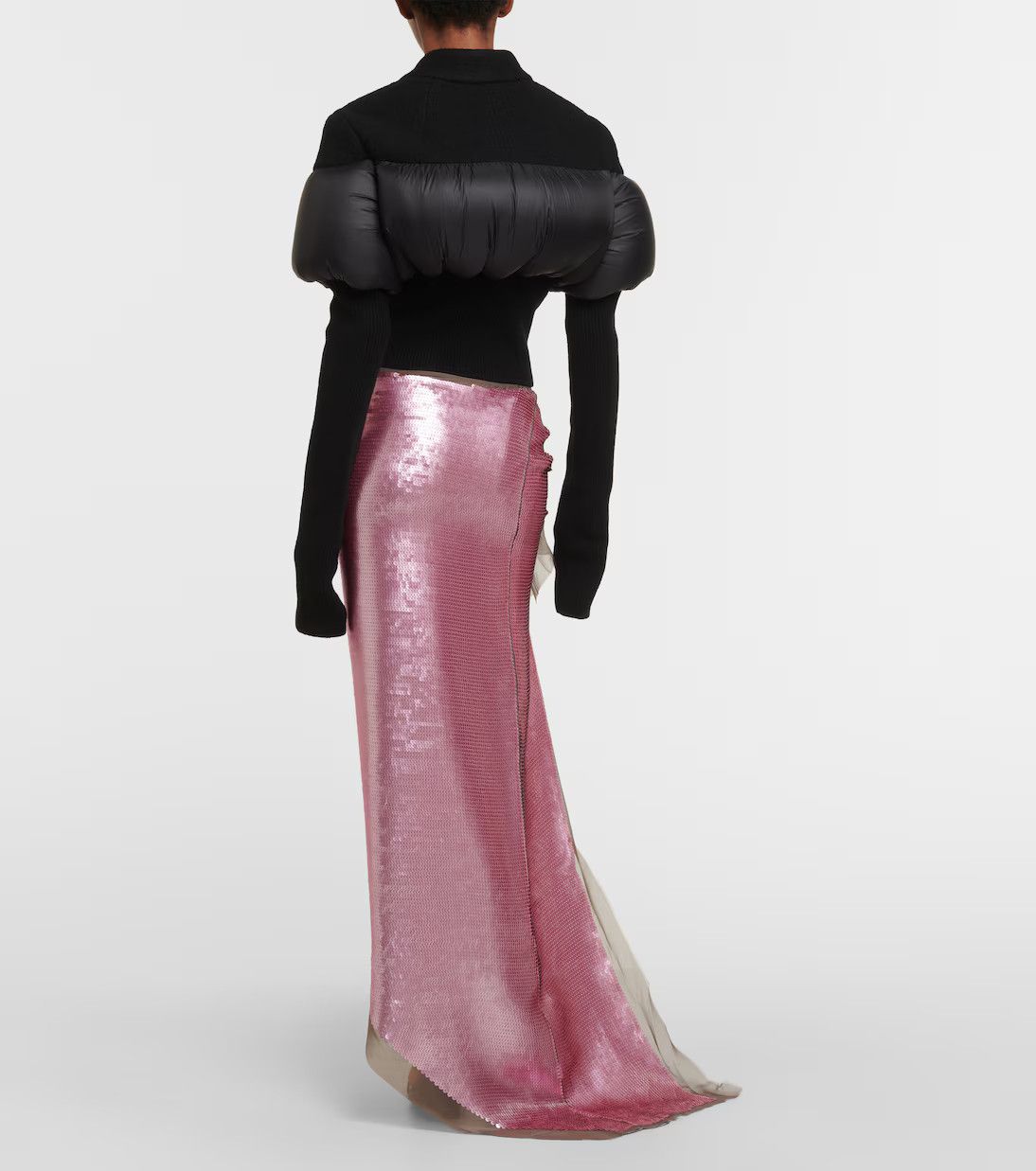 Rick Owens o1y0126 Maxi Skirt in Pink Size 26" / US 2 / IT 38 - 3 Thumbnail