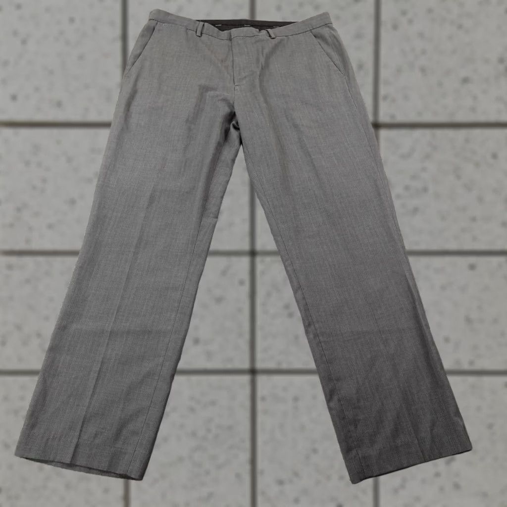 Calvin Klein Calvin Klein Pants Mens 36X30 Gray Chino Trouser Straight Career Office Stretch Size US 36 / EU 52 - 1 Thumbnail